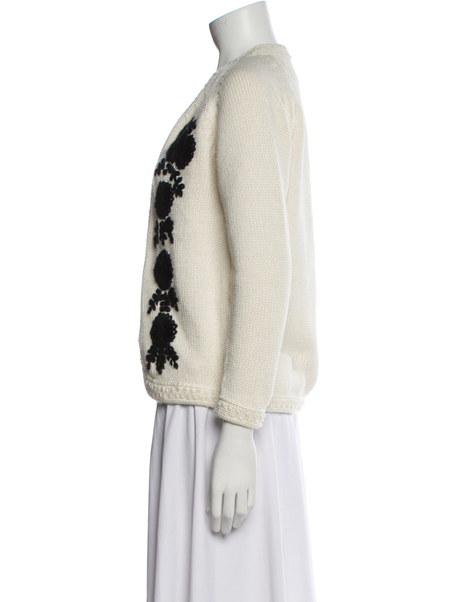 Batsheva Striped V-Neck Sweater