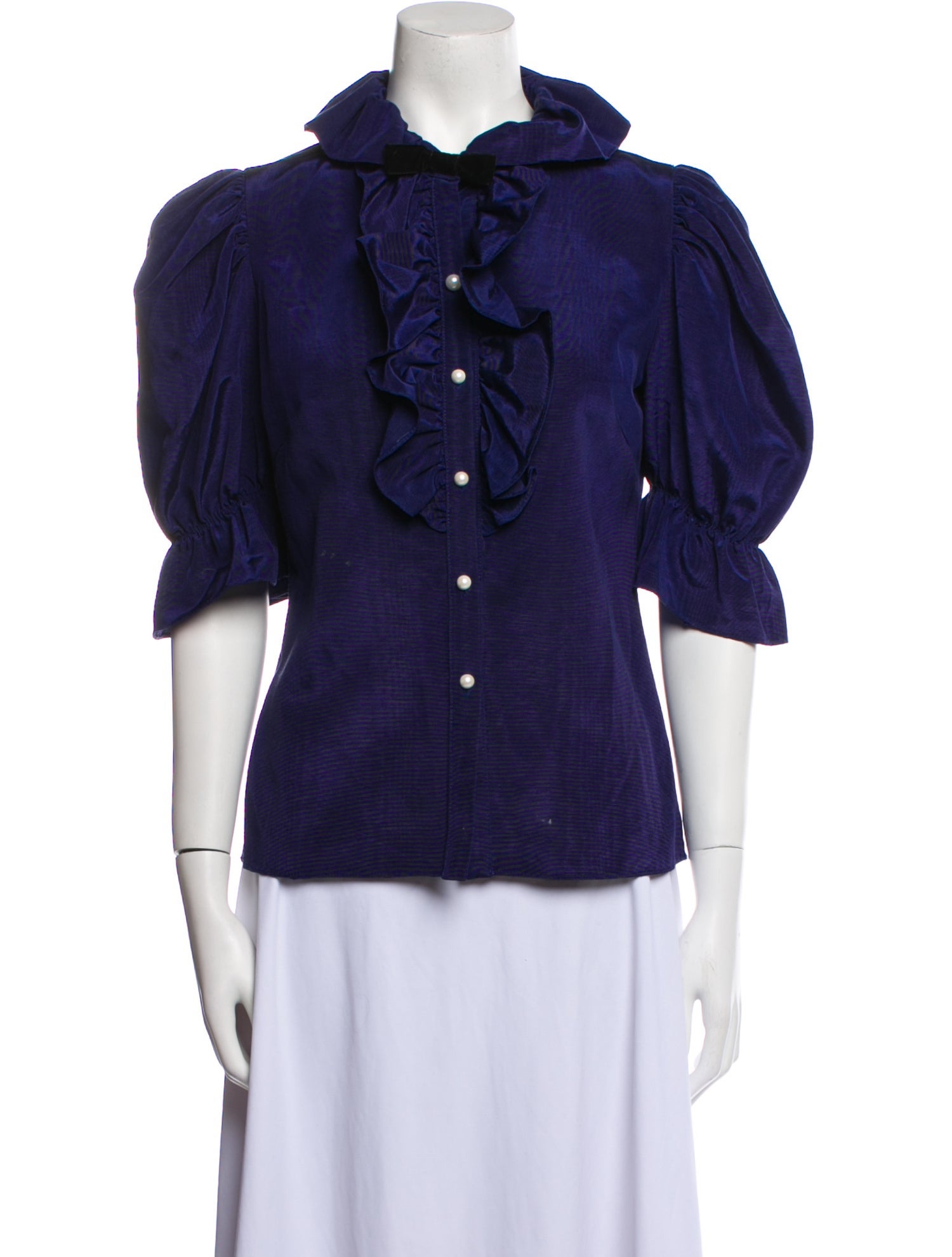 Batsheva Three-Quarter Sleeve Button-Up Top