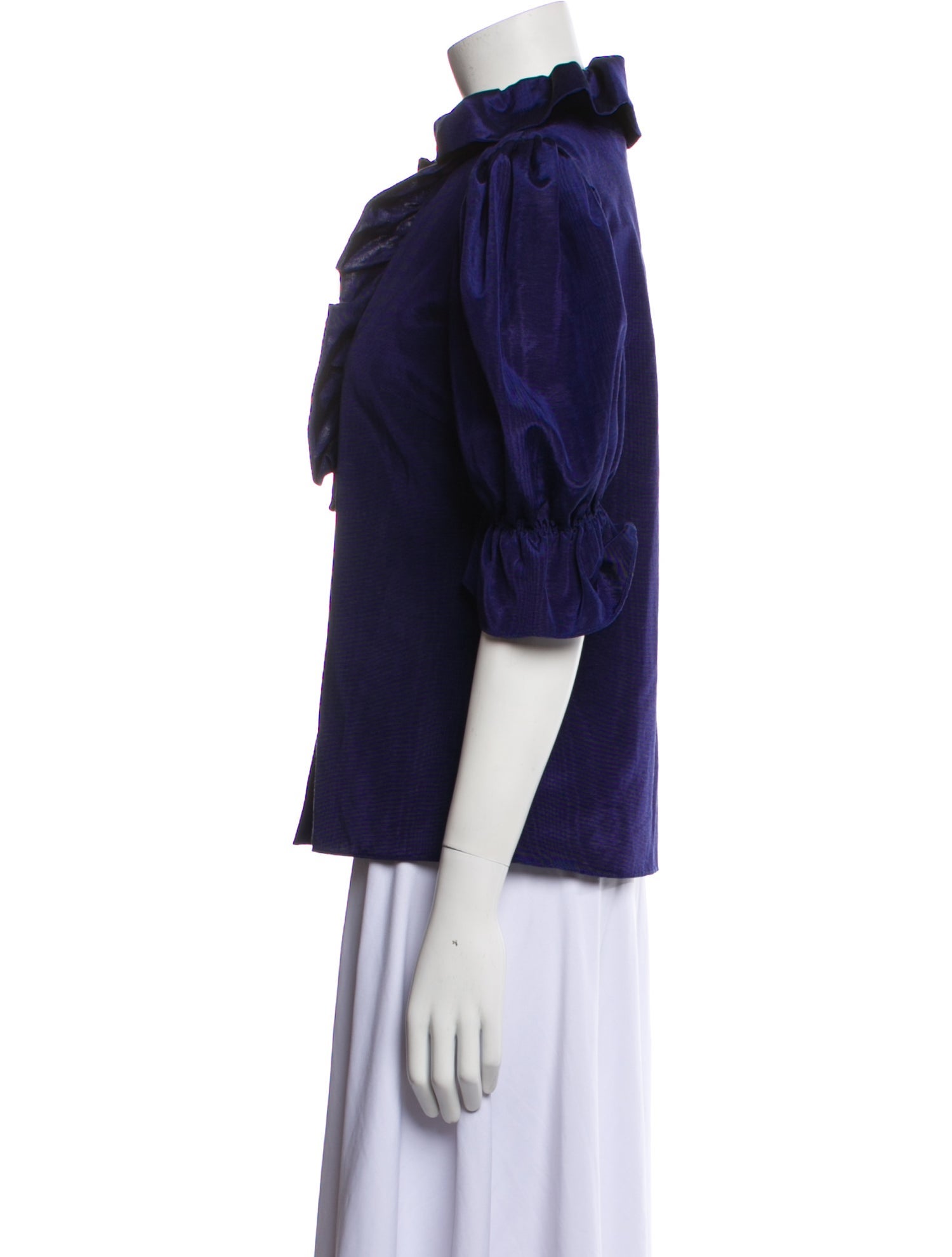 Batsheva Three-Quarter Sleeve Button-Up Top