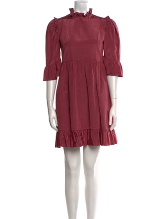 Batsheva Mock Neck Mini Dress