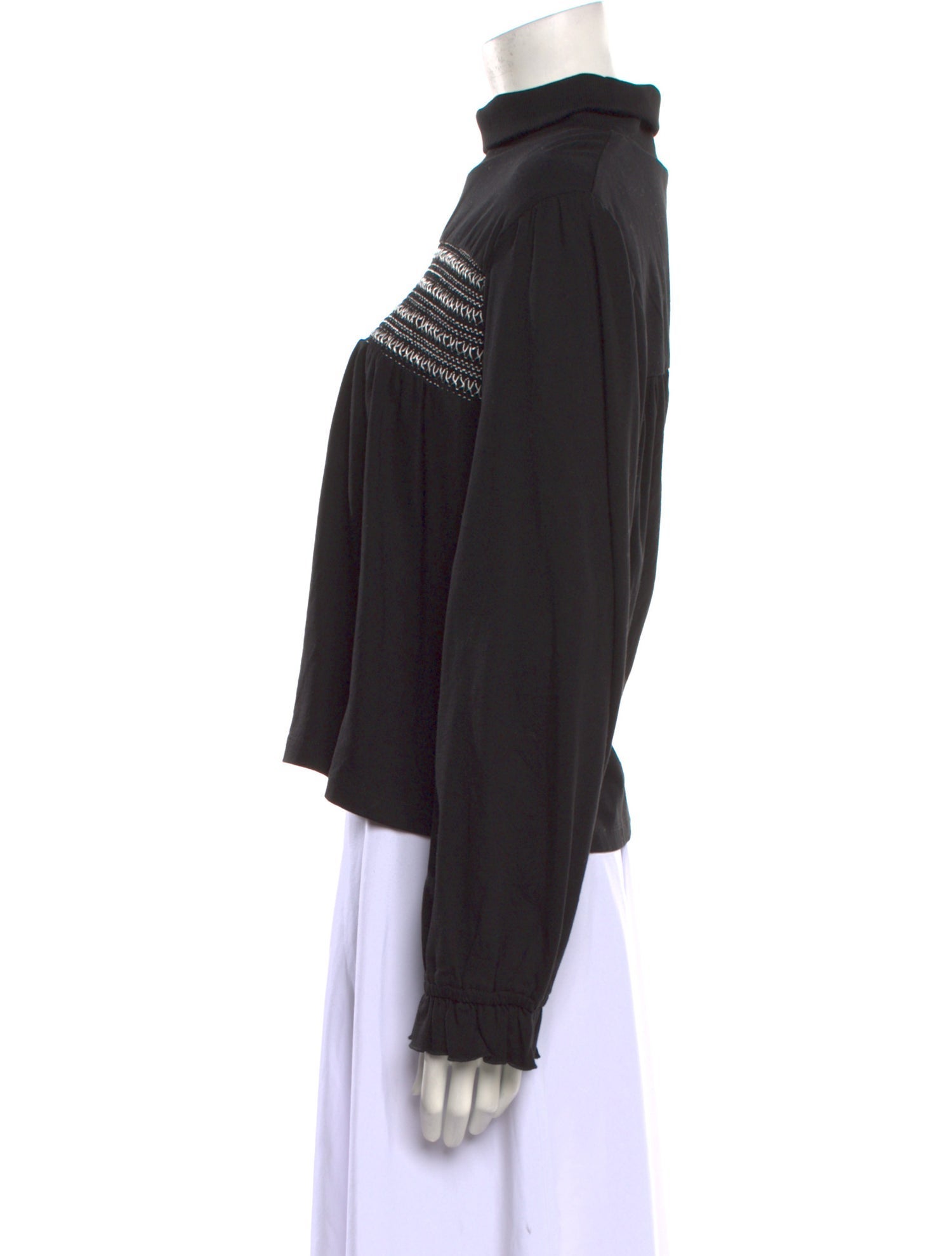 Batsheva Turtleneck Long Sleeve Blouse