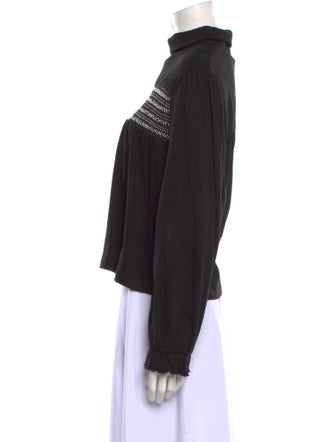 Batsheva Turtleneck Long Sleeve Blouse