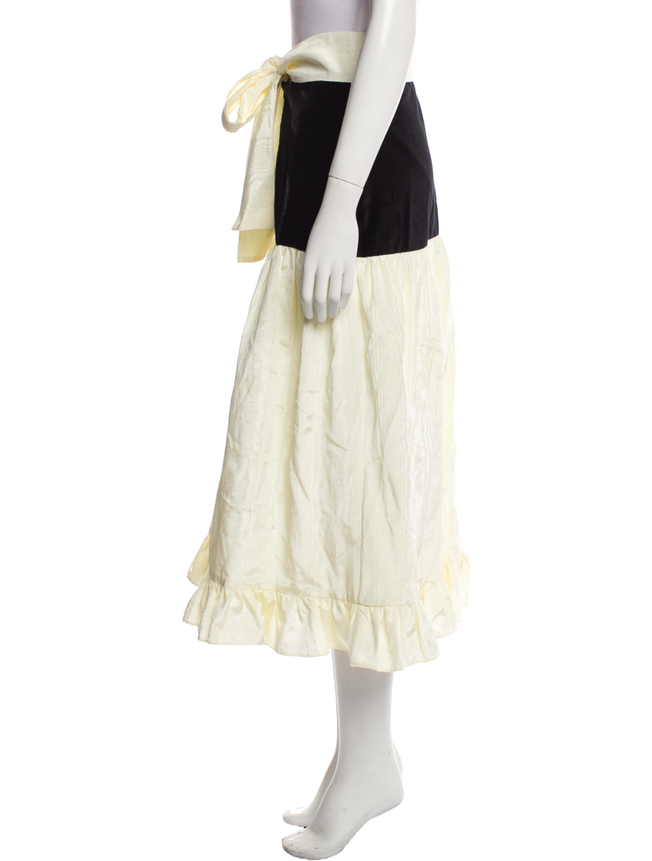 Batsheva Colorblock Pattern Midi Length Skirt