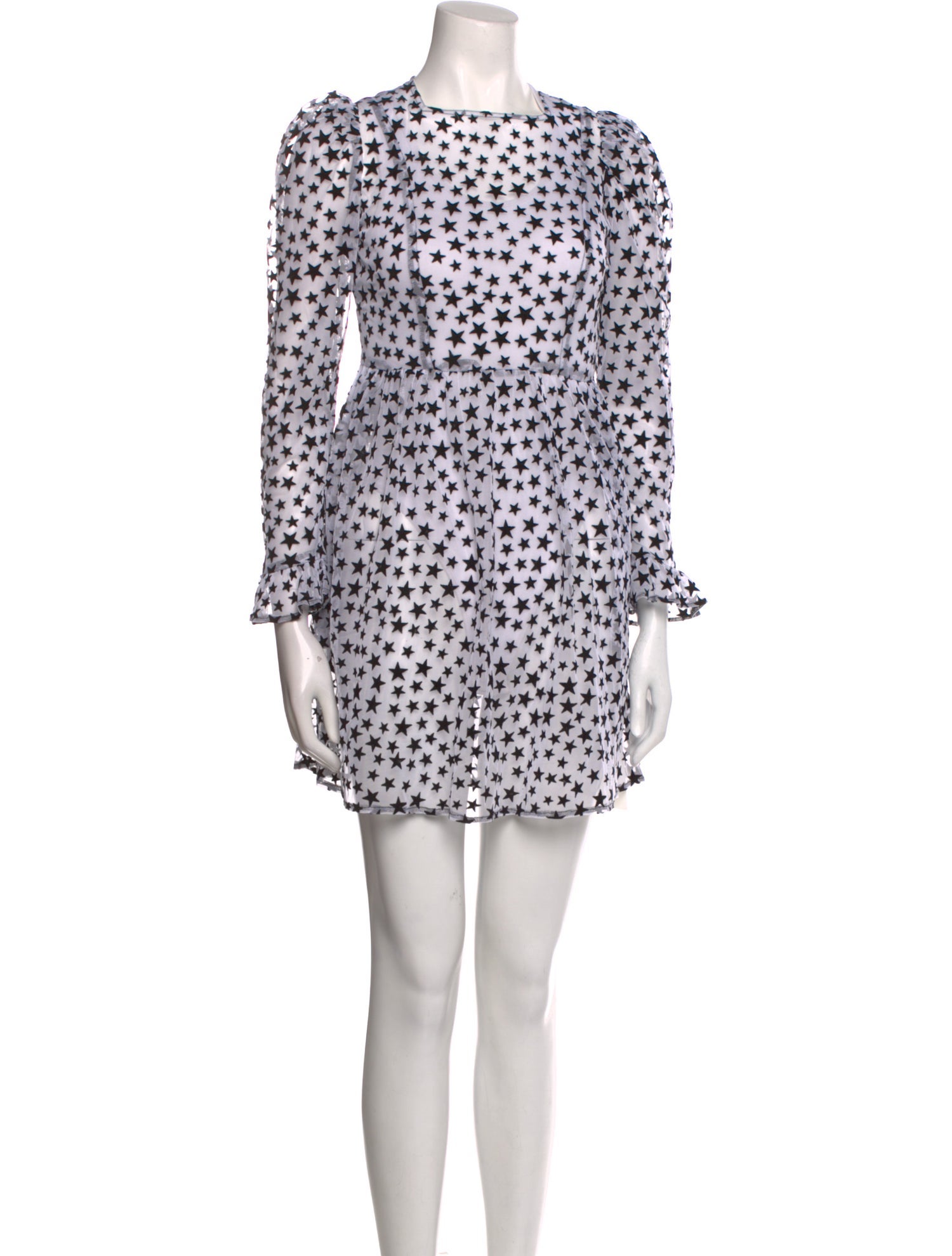 Batsheva Polka Dot Print Mini Dress