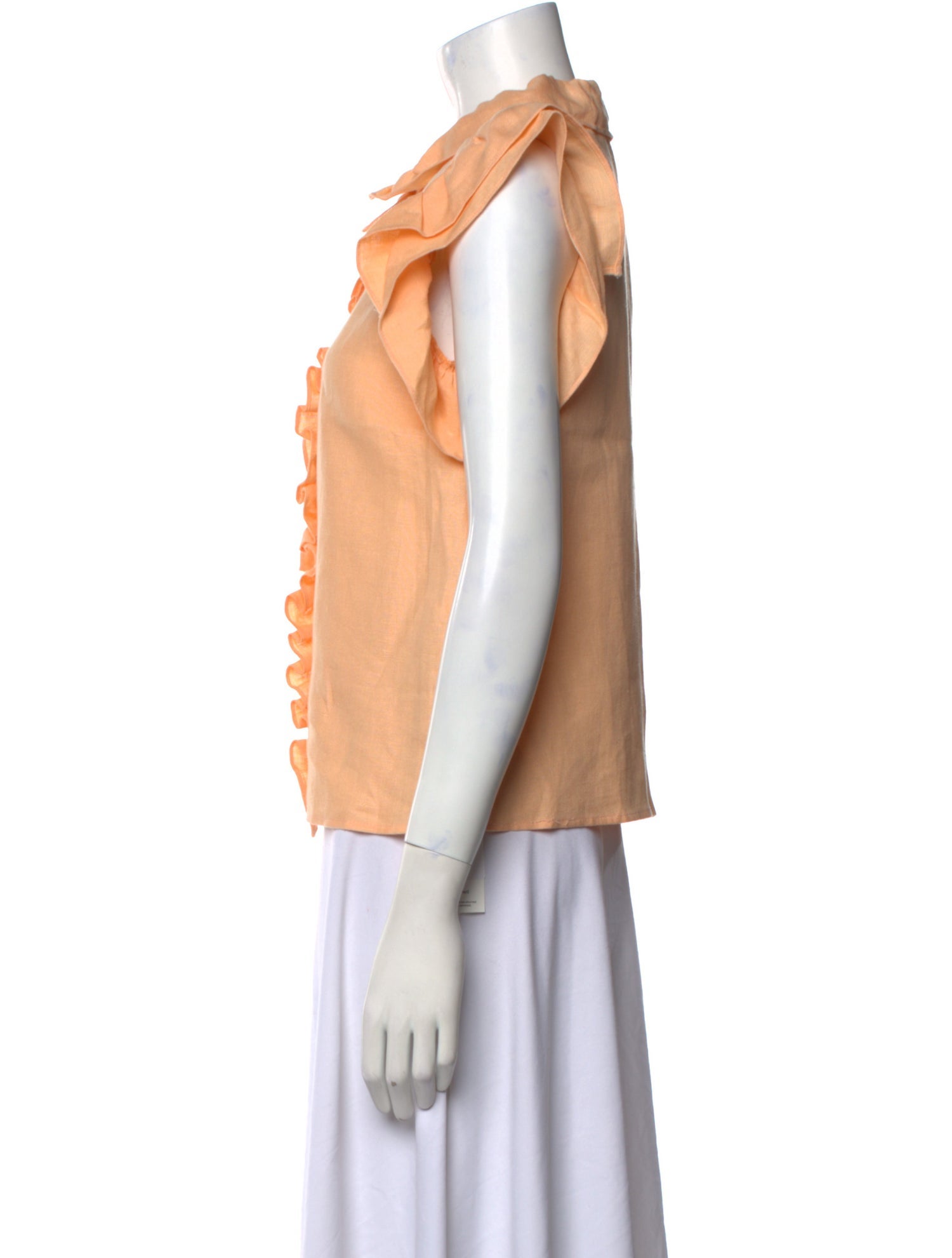 Batsheva Linen Mock Neck Blouse w/ Tags