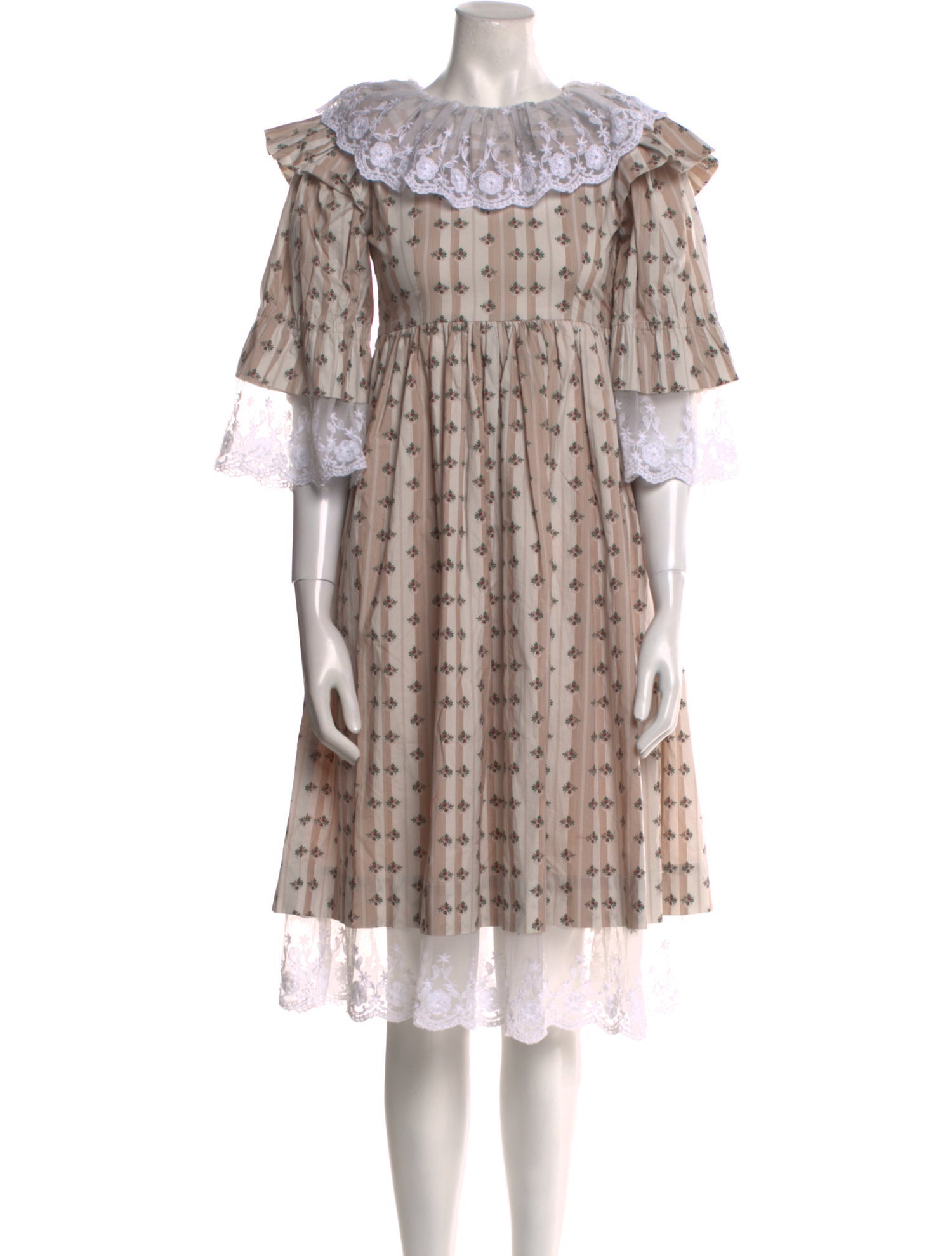 Batsheva Floral Print Midi Length Dress w/ Tags