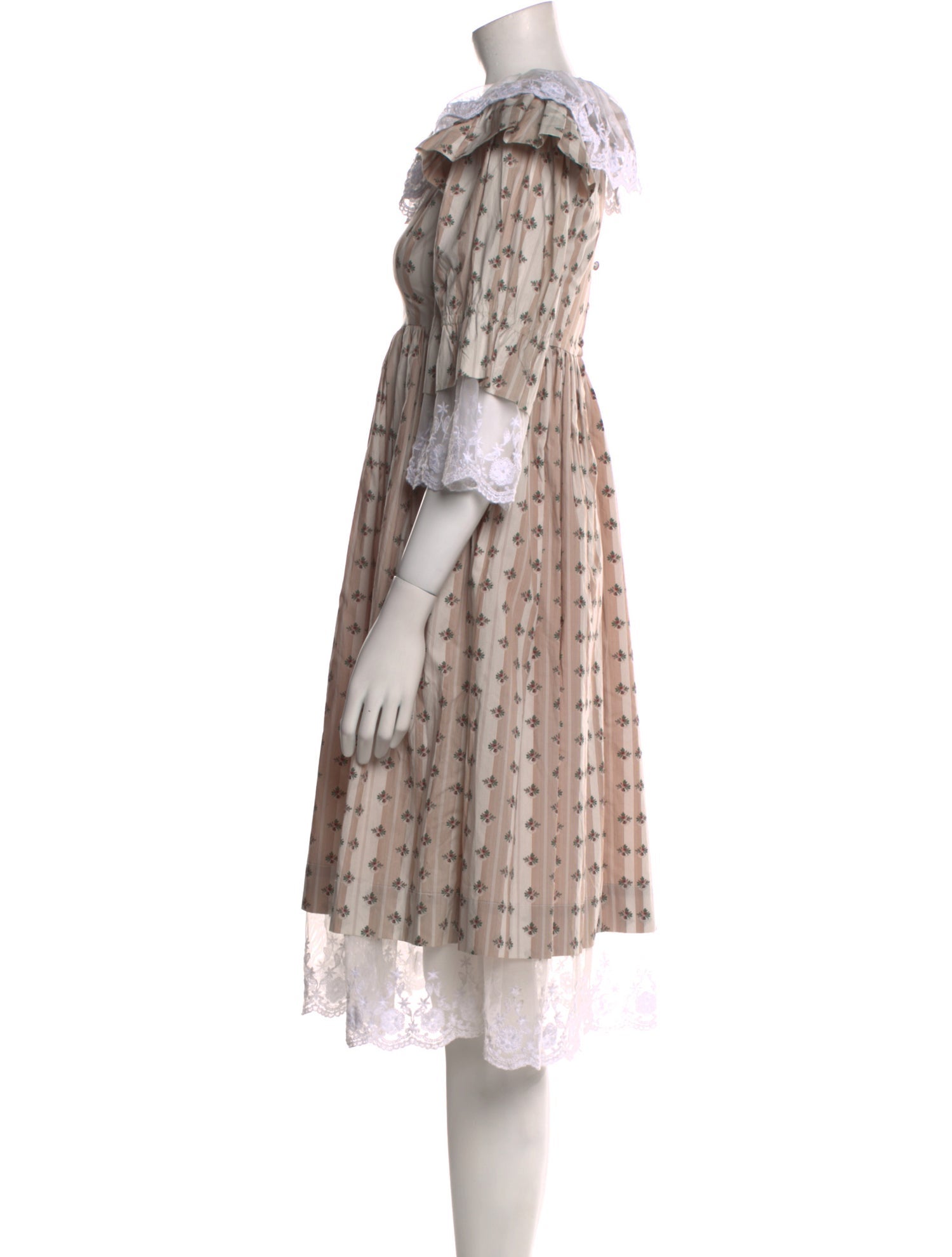 Batsheva Floral Print Midi Length Dress w/ Tags