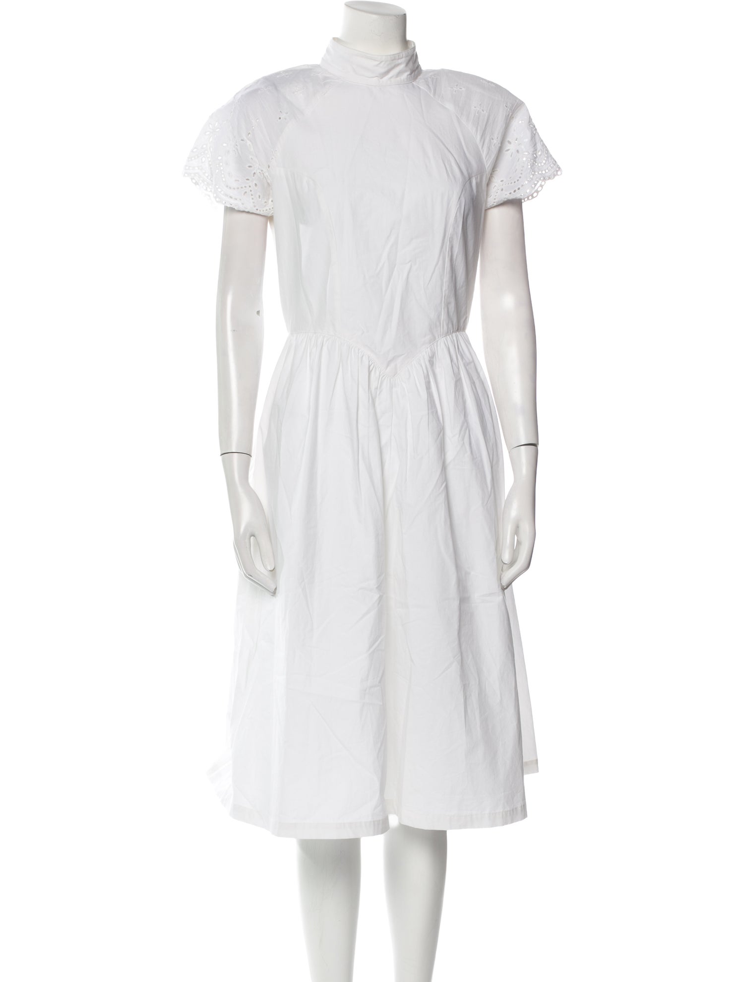 Batsheva Mock Neck Midi Length Dress