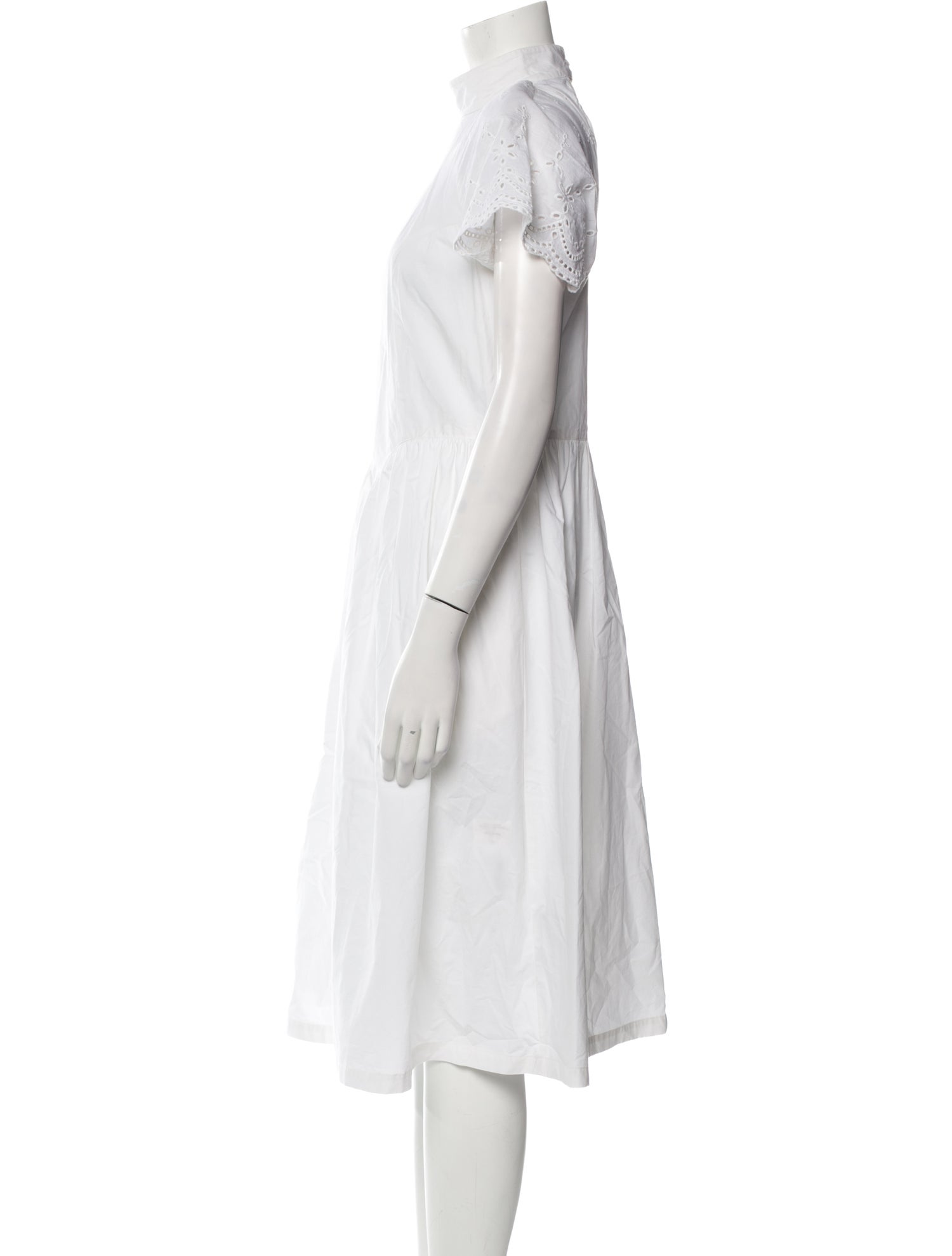 Batsheva Mock Neck Midi Length Dress