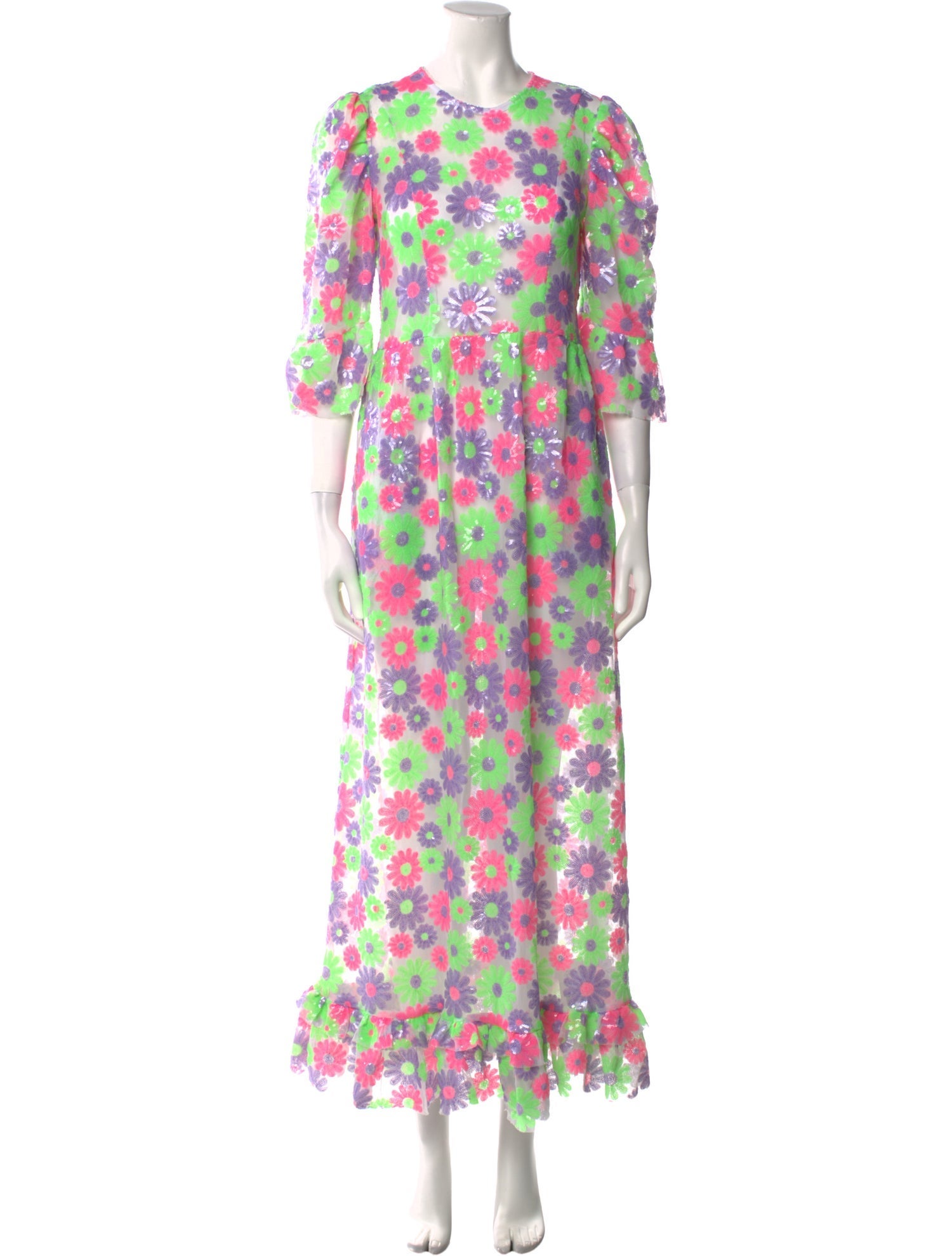 Batsheva Floral Print Long Dress