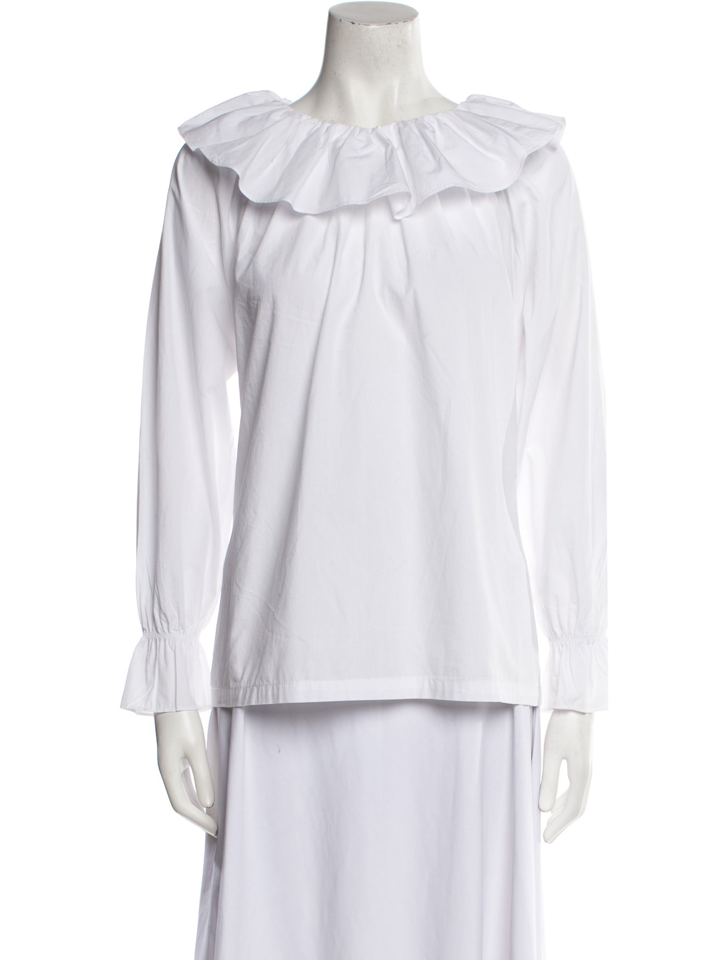 Batsheva Off-The-Shoulder Long Sleeve Blouse