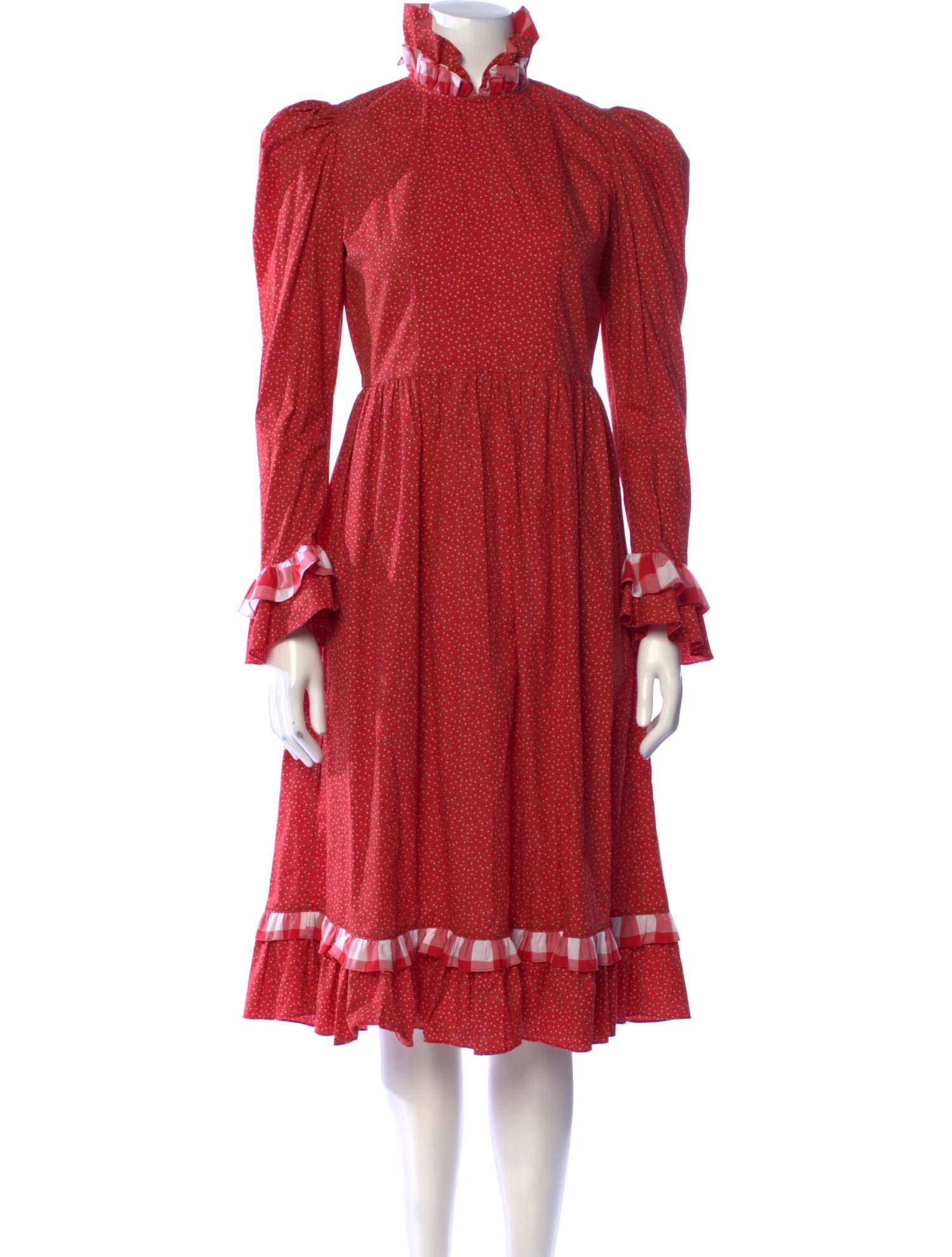 Batsheva Mock Neck Midi Length Dress