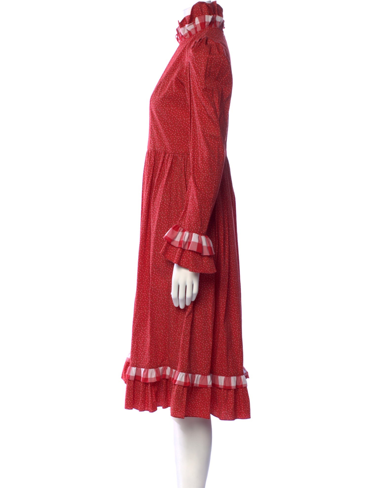 Batsheva Mock Neck Midi Length Dress