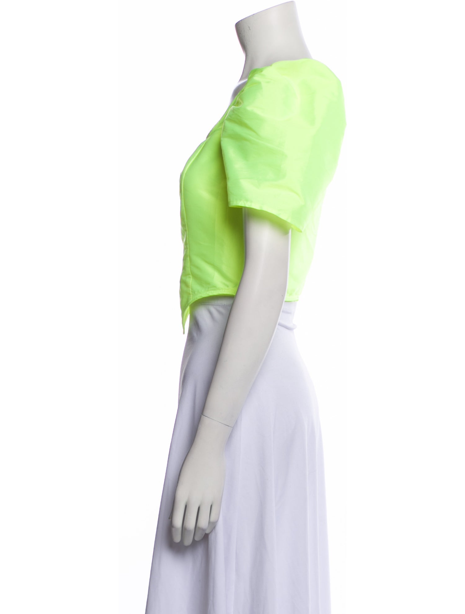 Batsheva Square Neckline Short Sleeve Crop Top