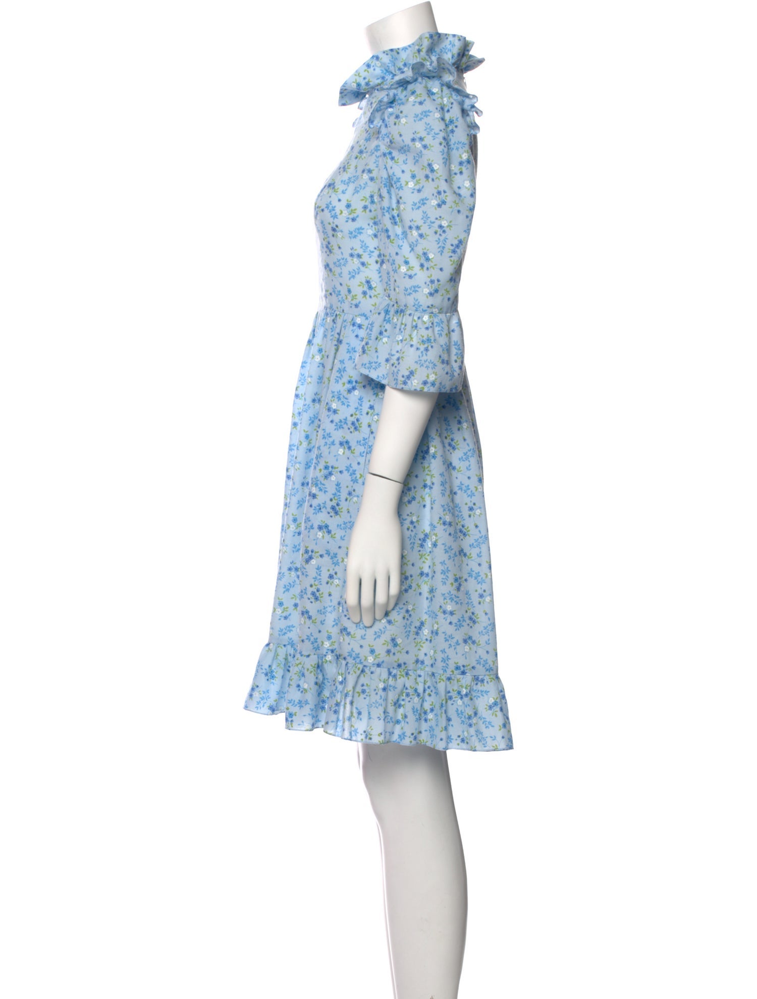 Batsheva Floral Print Knee-Length Dress