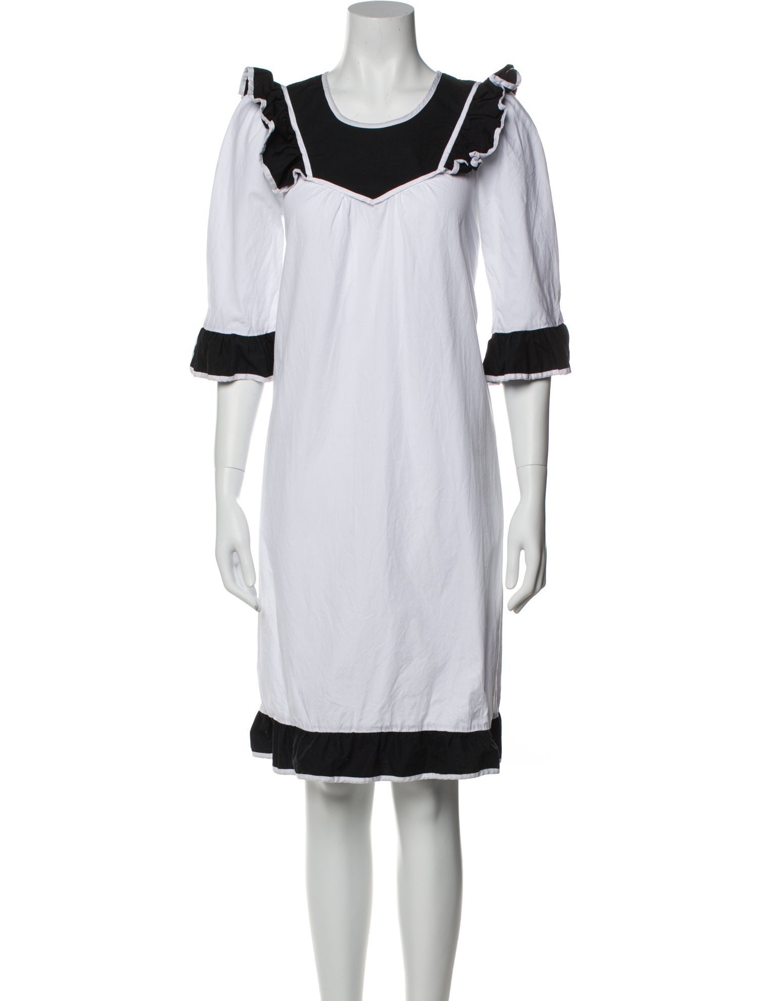 Batsheva Scoop Neck Knee-Length Dress