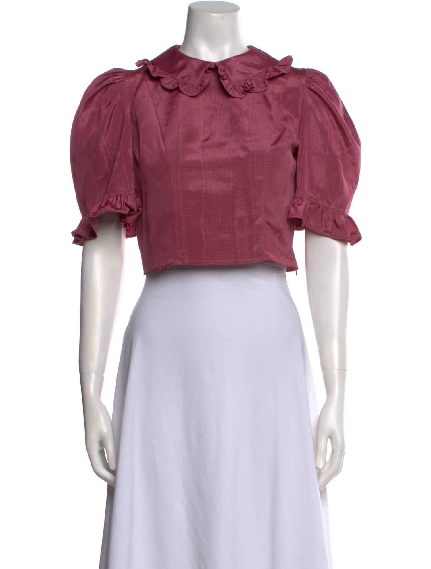 Batsheva Short Sleeve Crop Top