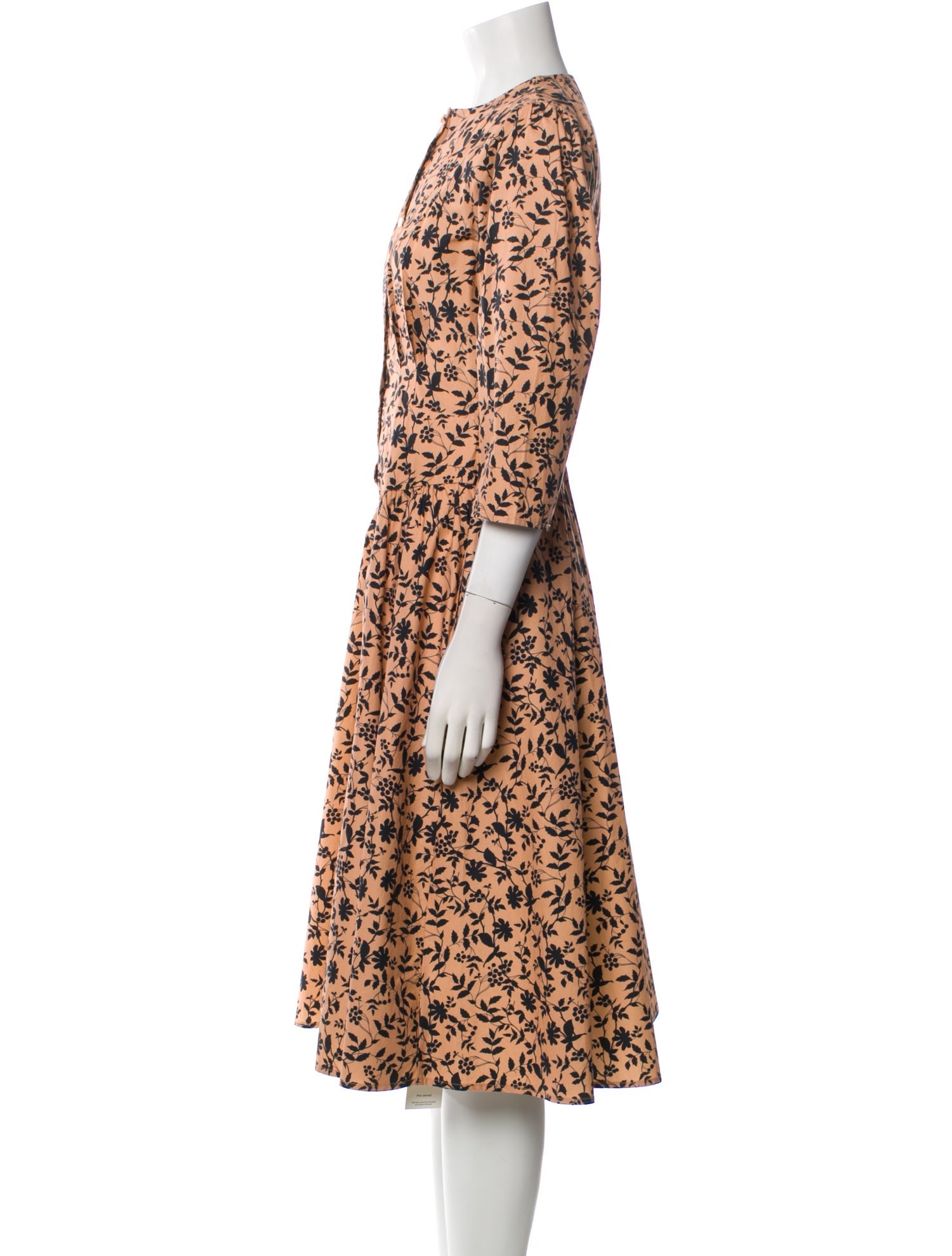 Batsheva Floral Print Midi Length Dress