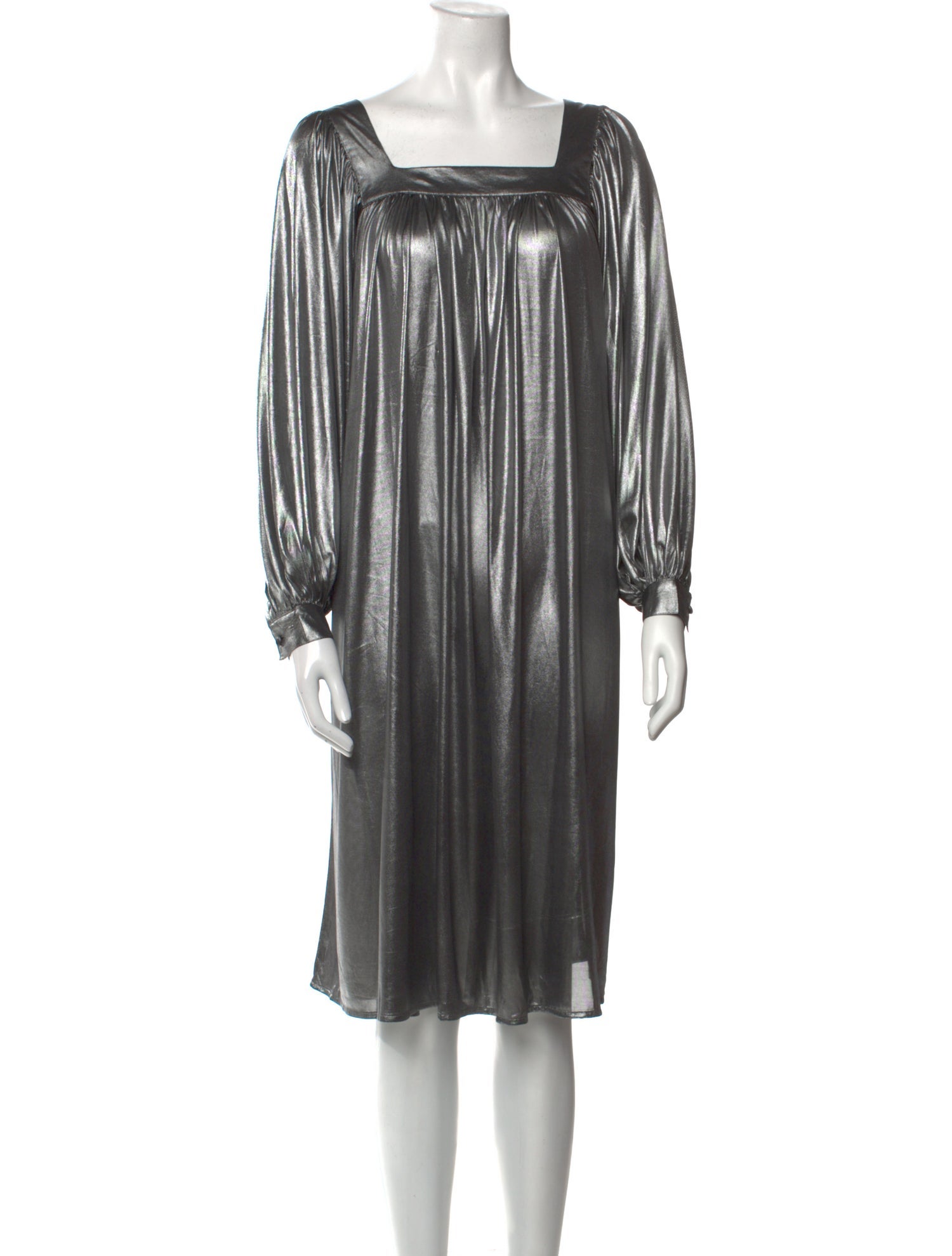 Batsheva Square Neckline Midi Length Dress