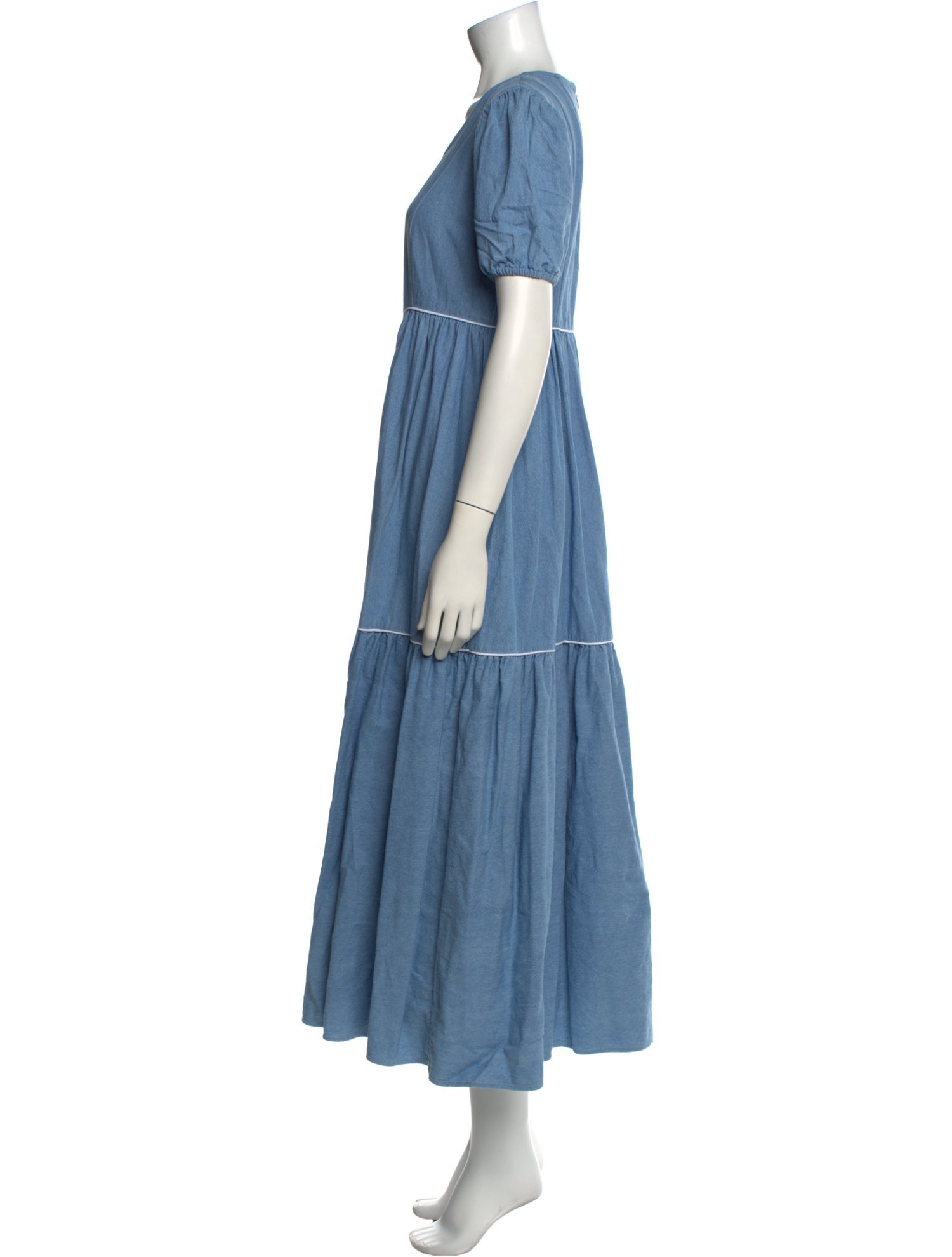 Batsheva Scoop Neck Long Dress