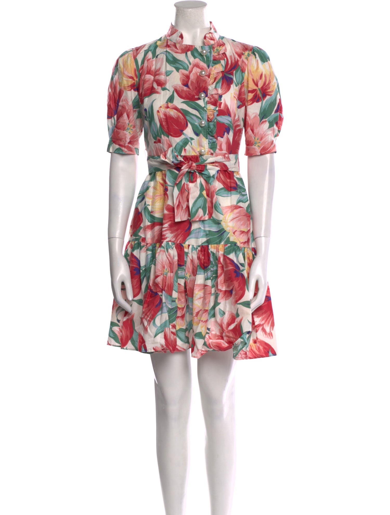 Batsheva Floral Print Mini Dress