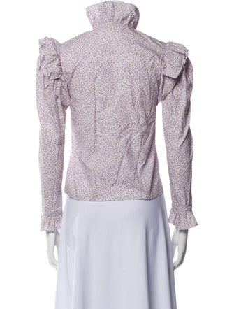 Batsheva Turtleneck Three-Quarter Sleeve Top