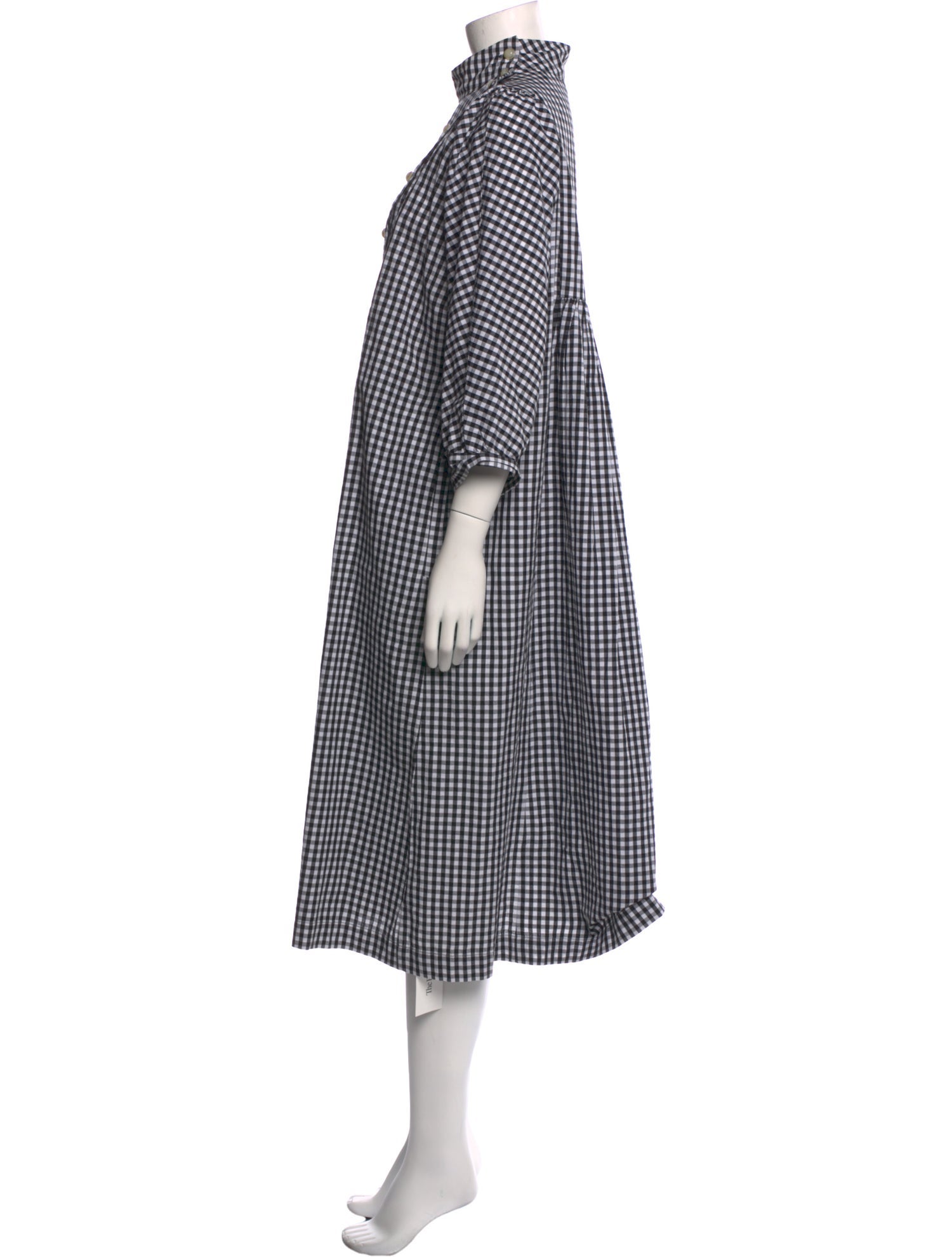 Batsheva Plaid Print Midi Length Dress