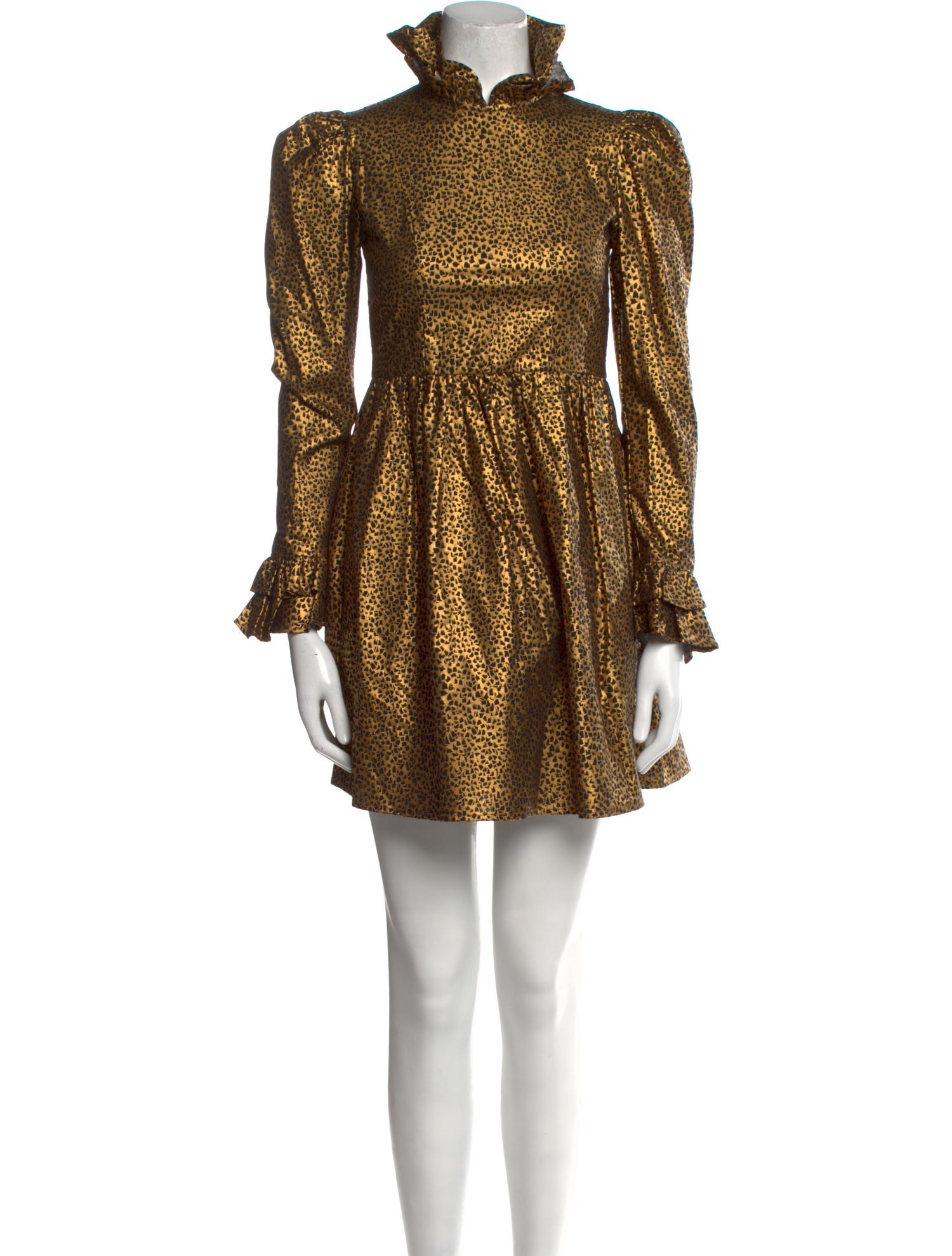 Batsheva Mock Neck Mini Dress