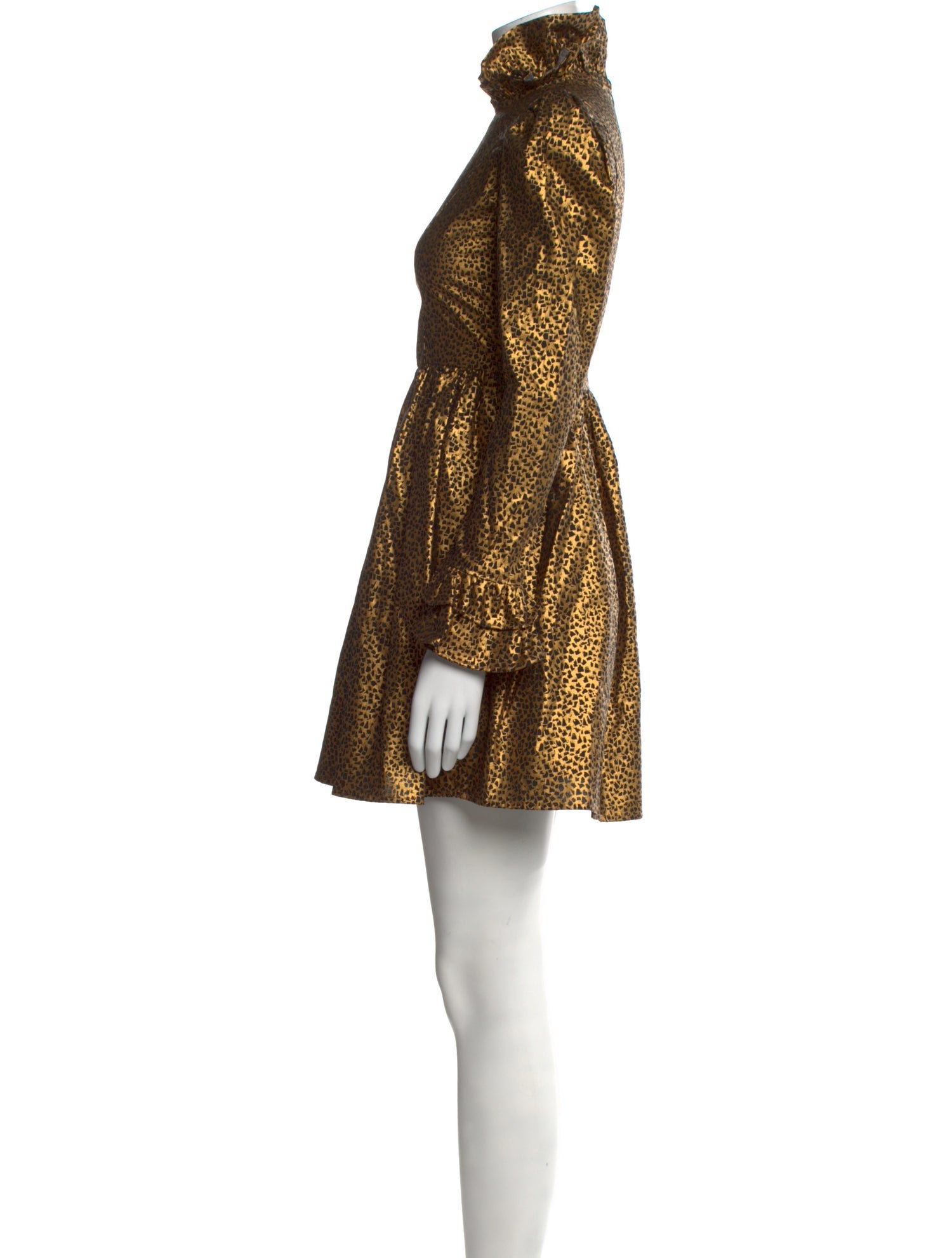 Batsheva Mock Neck Mini Dress