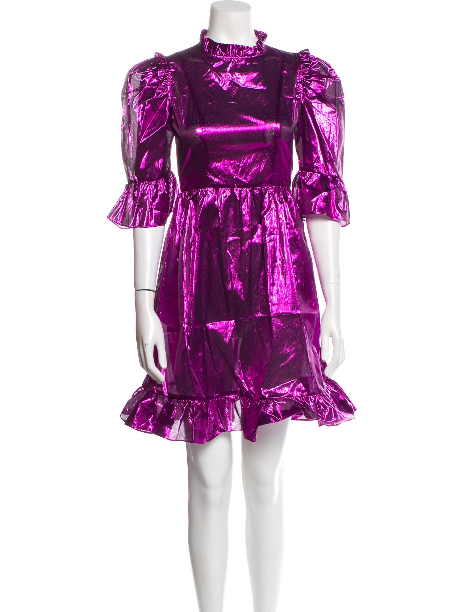 Batsheva Mock Neck Mini Dress