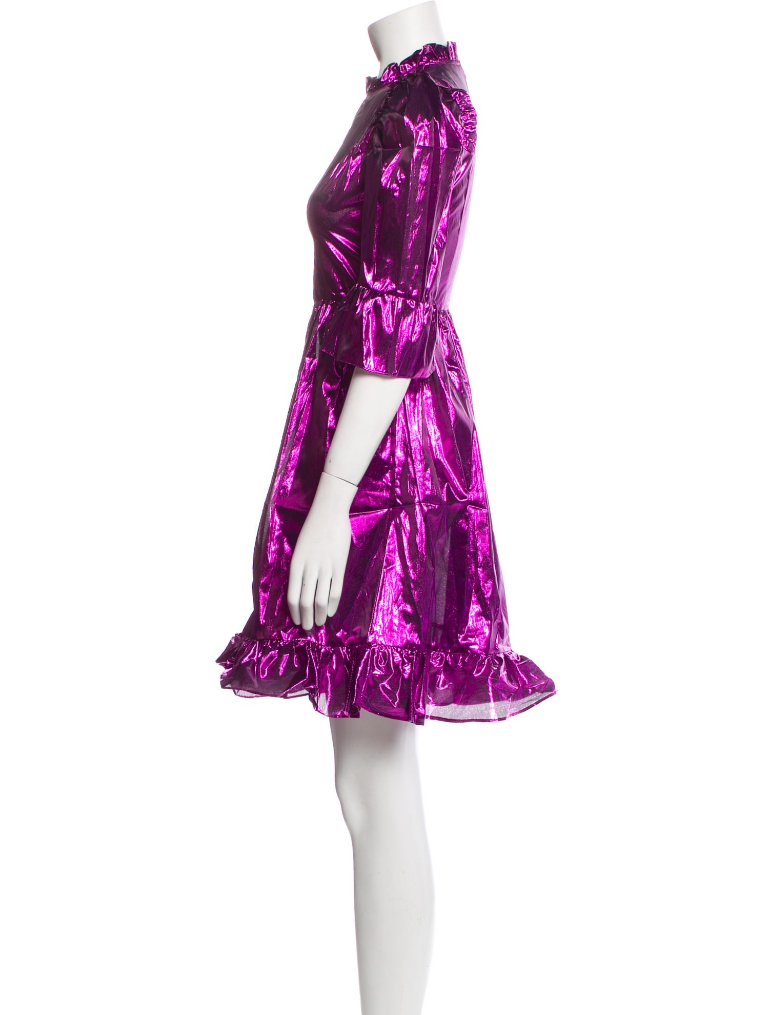 Batsheva Mock Neck Mini Dress