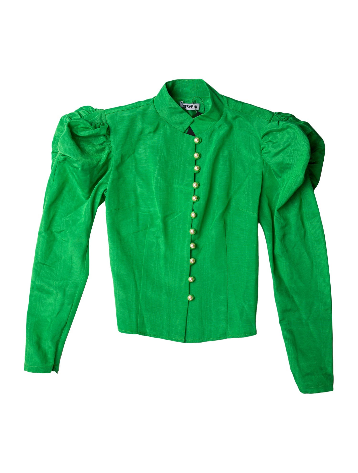 Batsheva Strapless Long Sleeve Button-Up Top w/ Tags