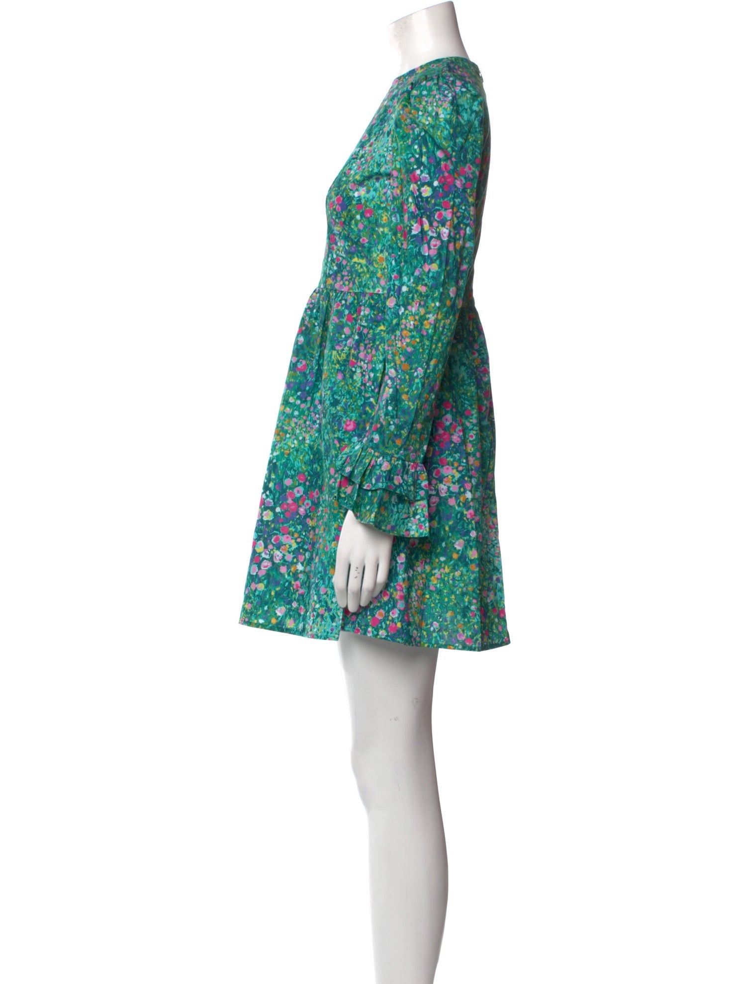Batsheva Floral Print Mini Dress