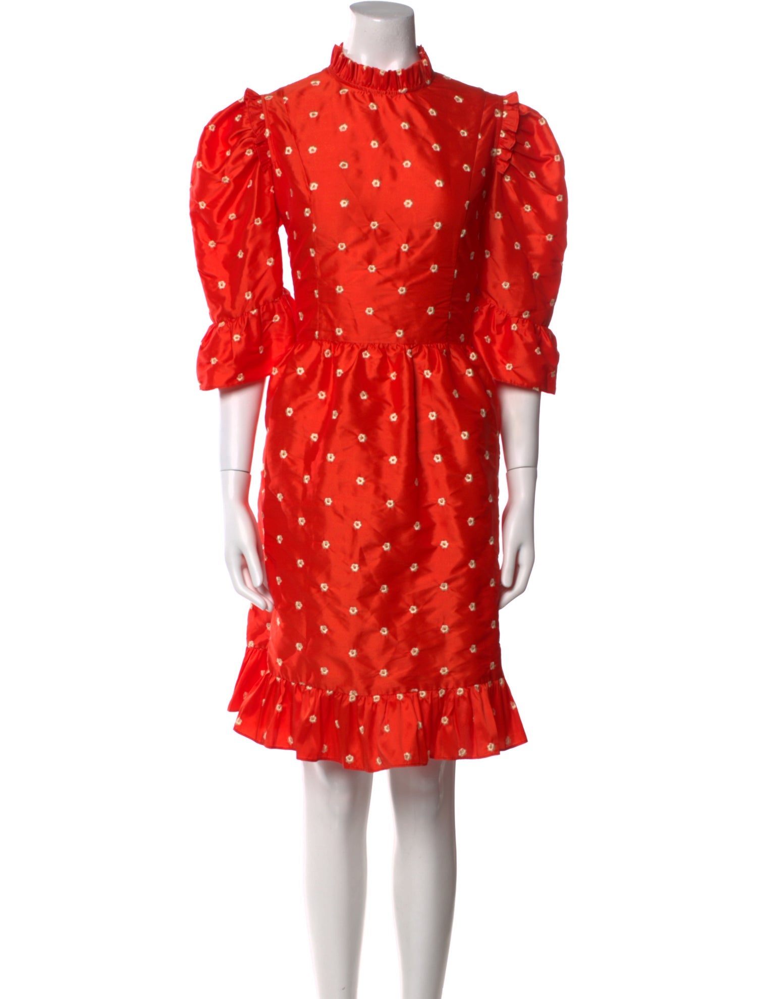 Batsheva Silk Knee-Length Dress