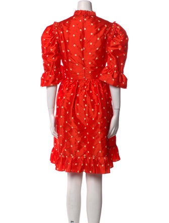 Batsheva Silk Knee-Length Dress