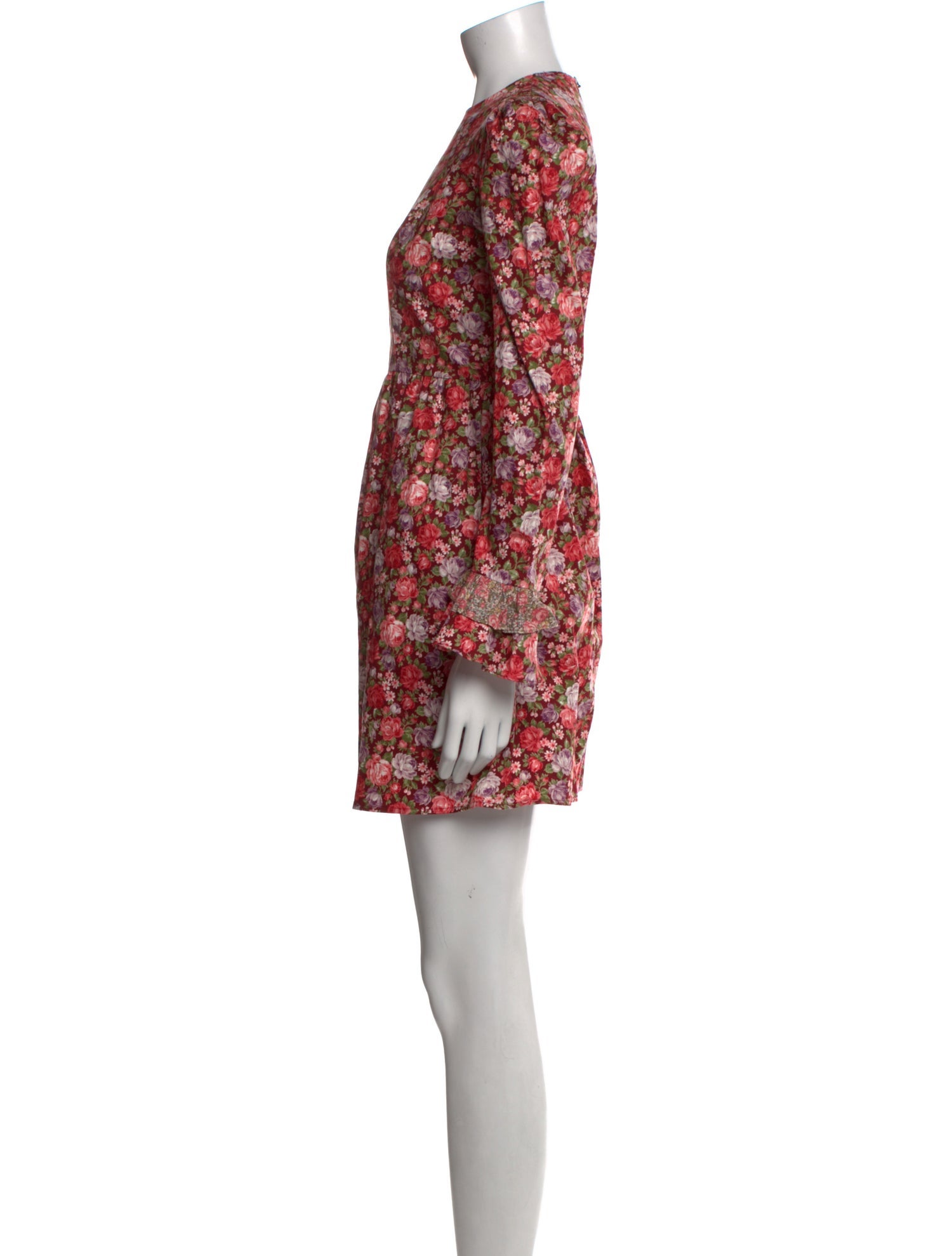 Batsheva Floral Print Mini Dress