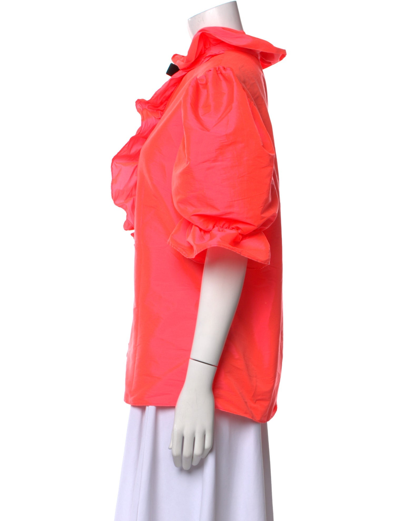 Batsheva Crew Neck Short Sleeve Button-Up Top w/ Tags