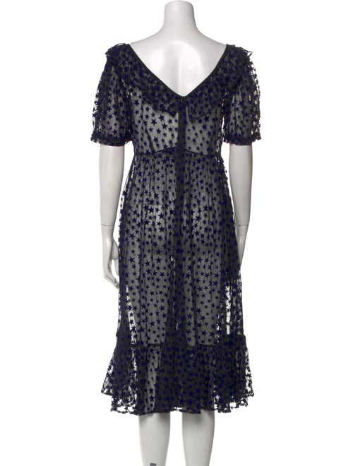 Batsheva Lace Pattern Midi Length Dress