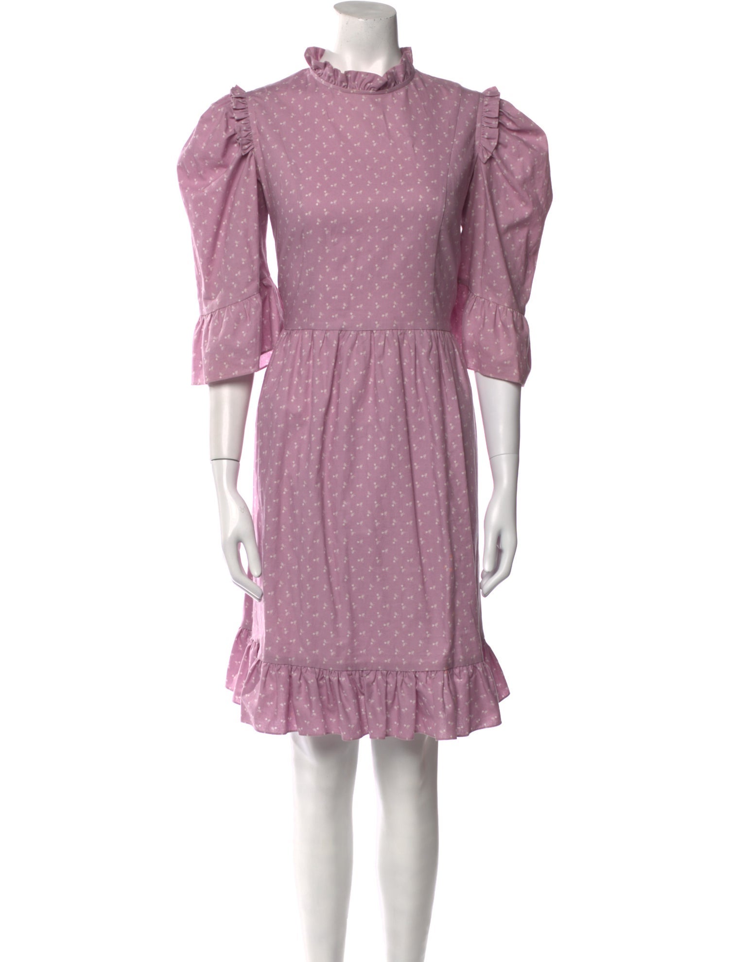 Batsheva Mock Neck Mini Dress