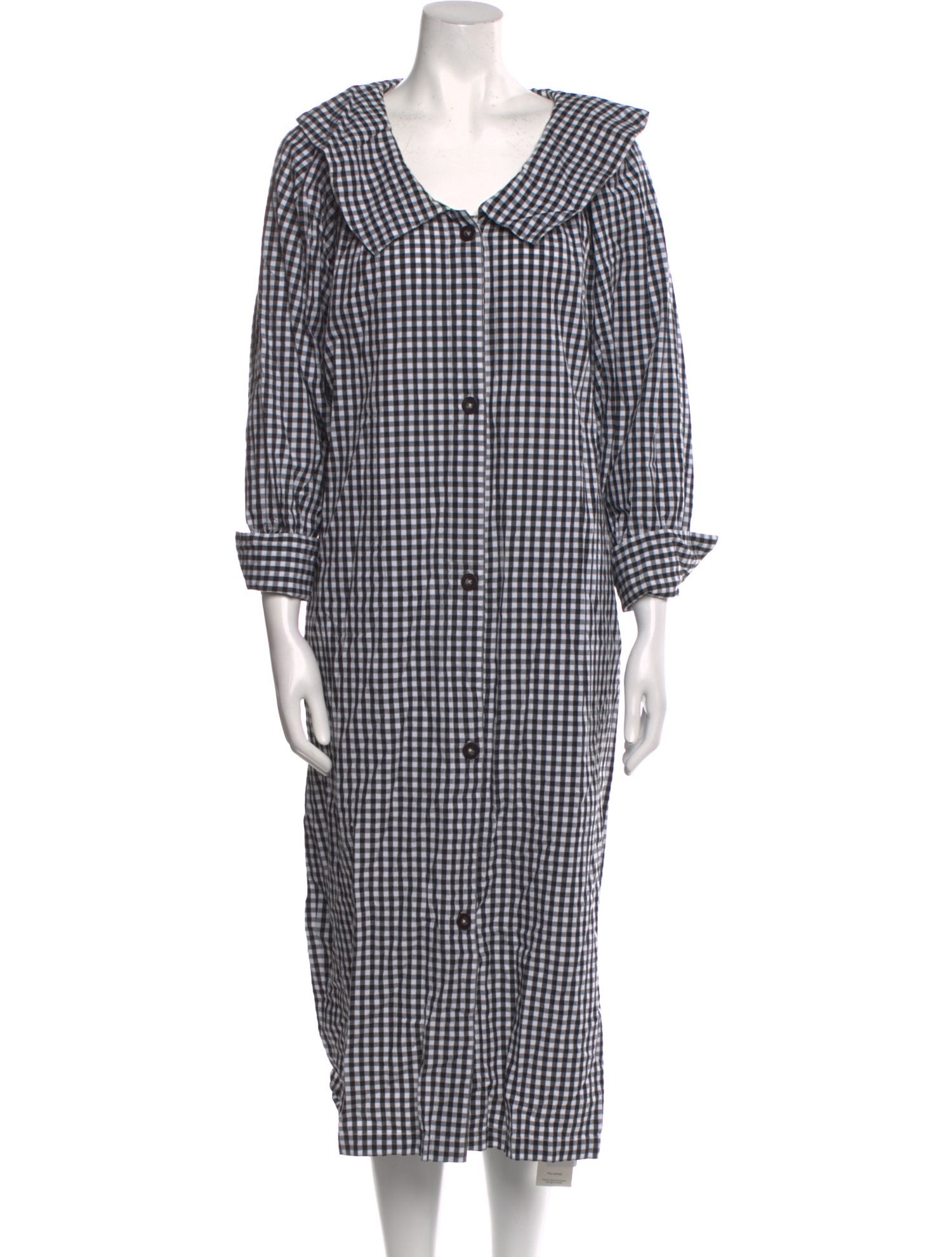 Batsheva Plaid Print Midi Length Dress