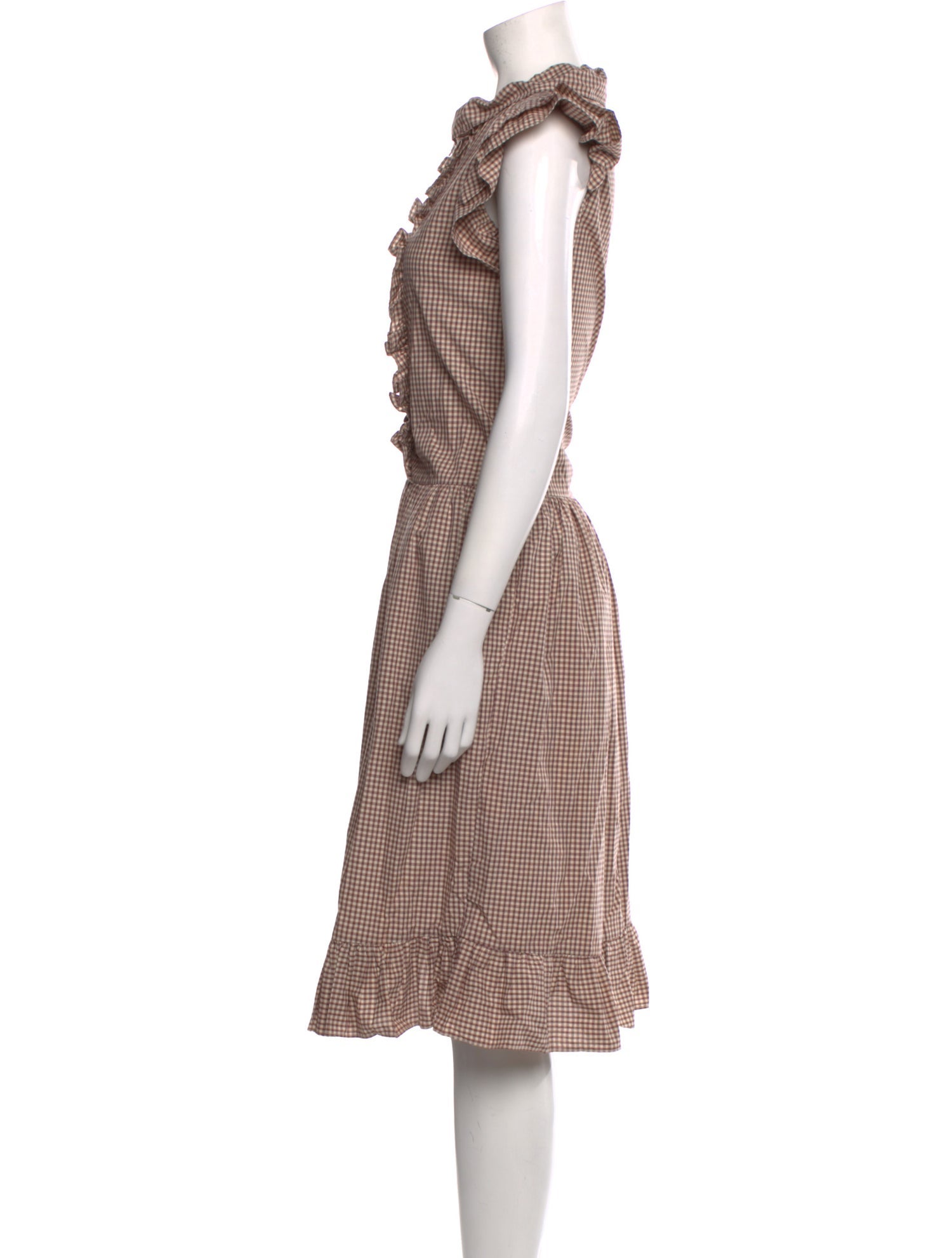 Batsheva Mock Neck Knee-Length Dress
