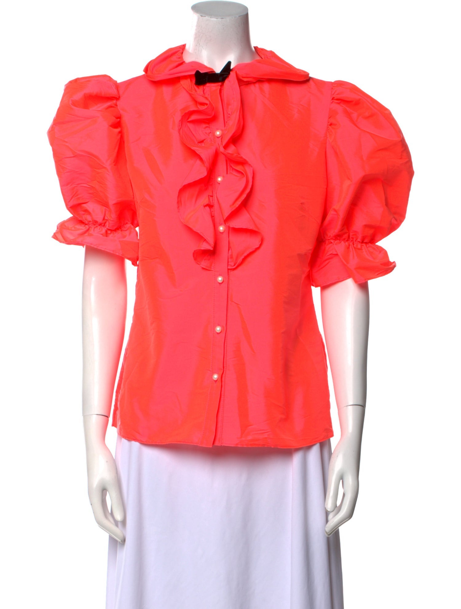 Batsheva Mock Neck Short Sleeve Blouse