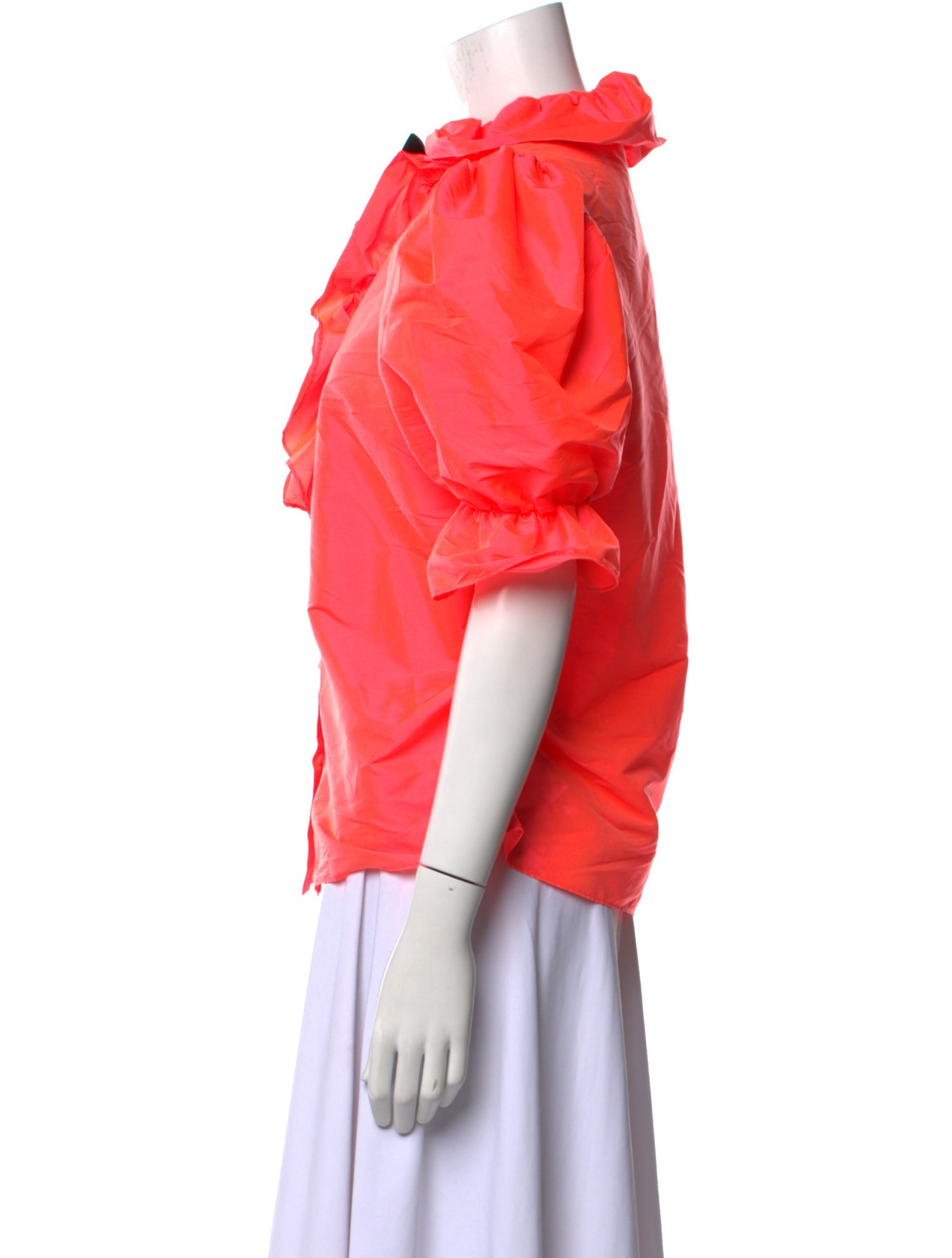 Batsheva Mock Neck Short Sleeve Blouse