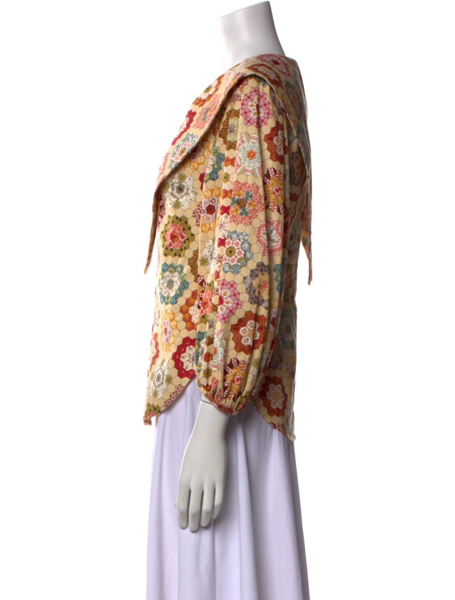 Batsheva Paisley Print V-Neck Blouse