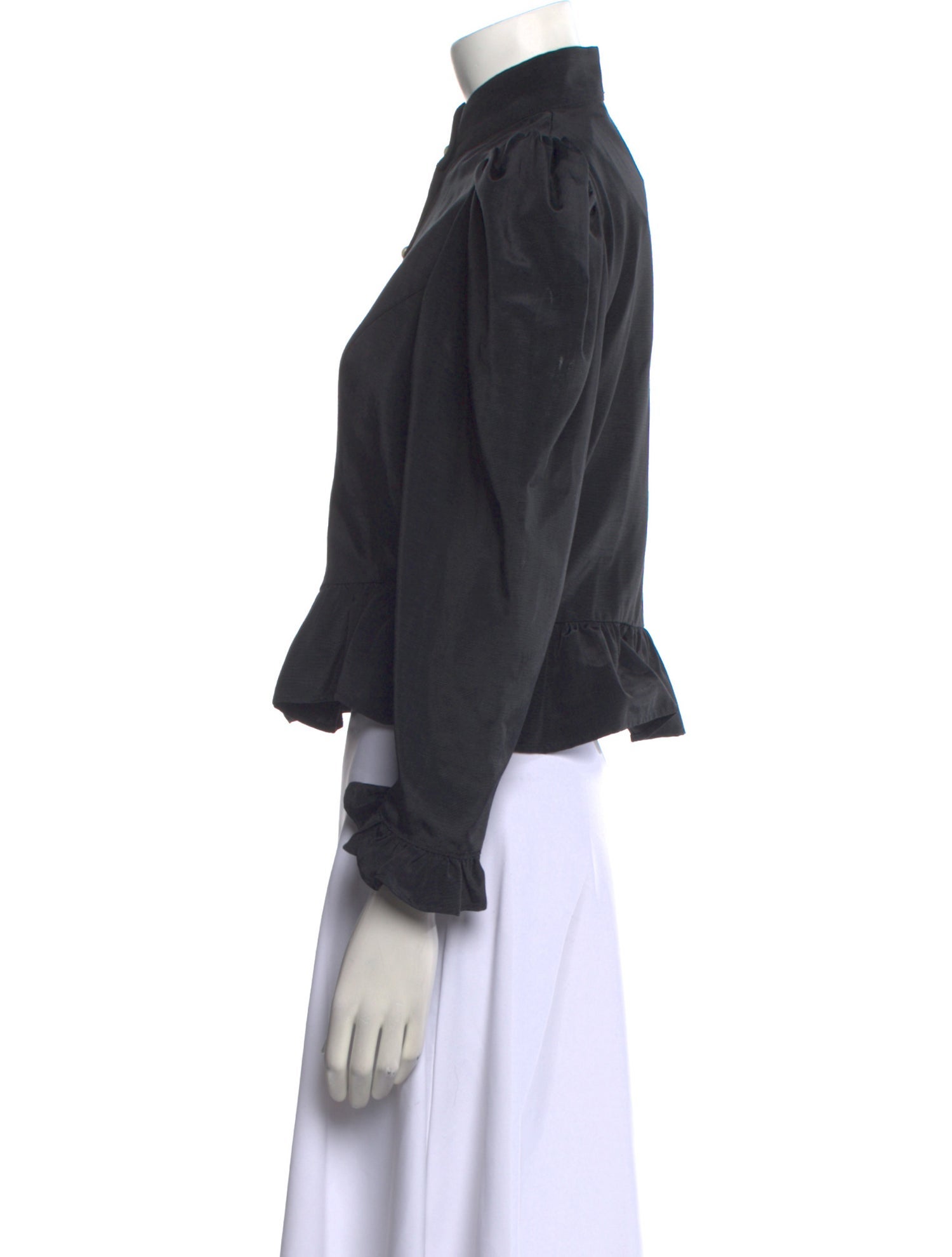Batsheva Mock Neck Long Sleeve Button-Up Top w/ Tags