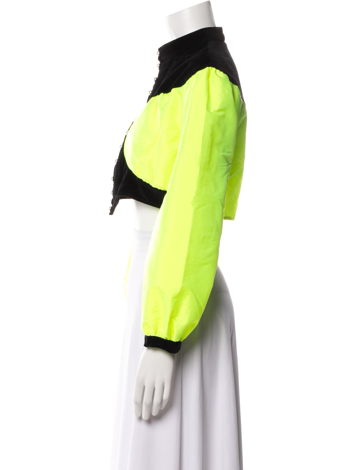 Batsheva Mock Neck Long Sleeve Crop Top