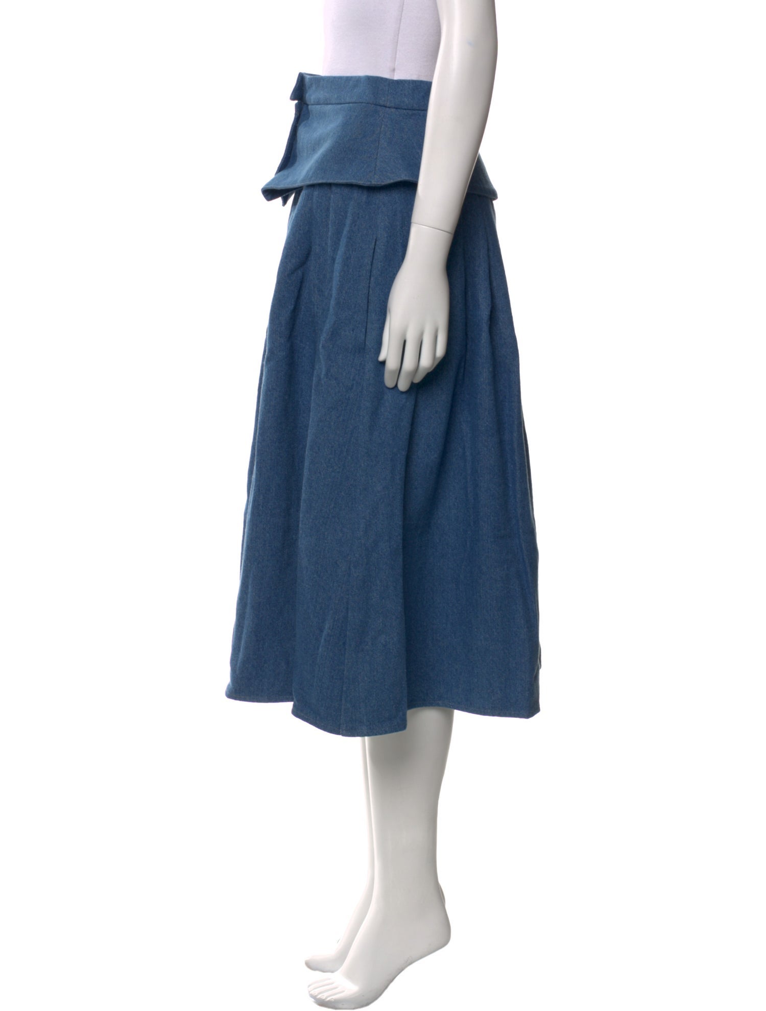 Batsheva Pleated Accents Knee-Length Skirt