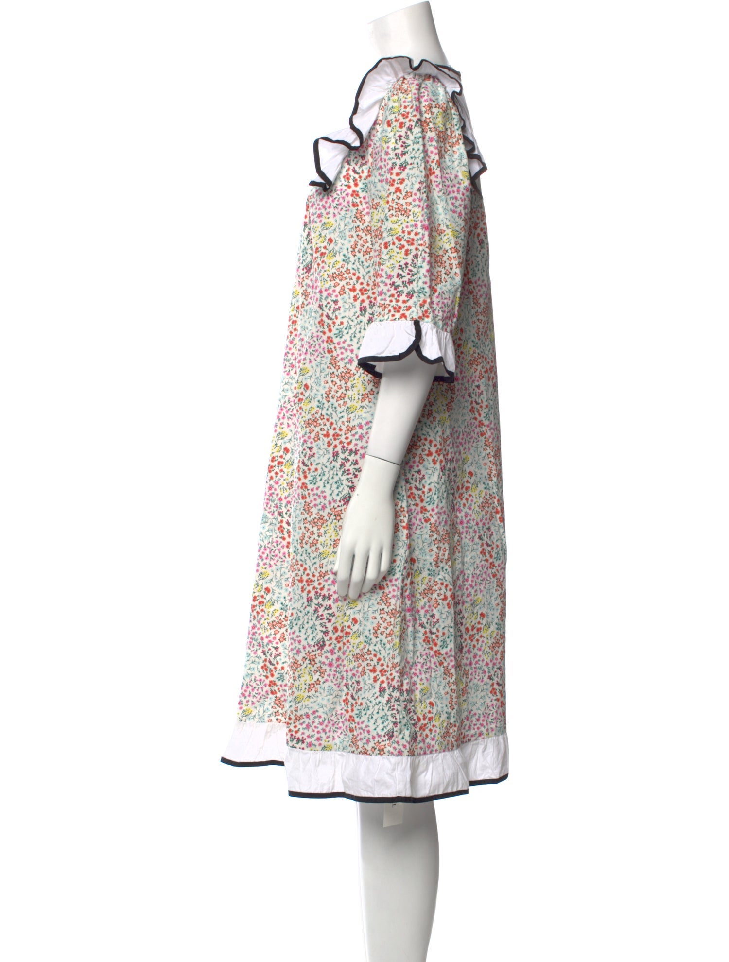 Batsheva Floral Print Midi Length Dress