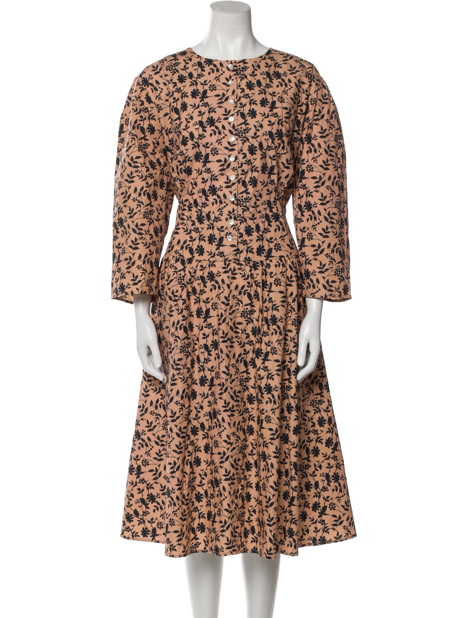 Batsheva Floral Print Midi Length Dress w/ Tags