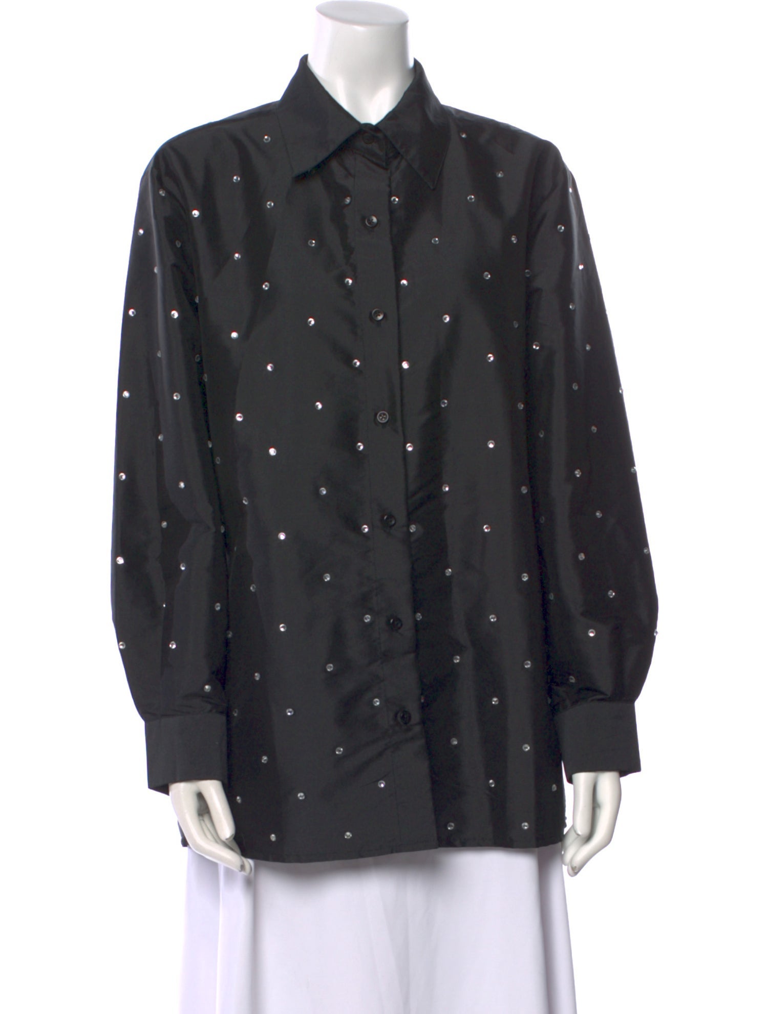 Batsheva Printed Long Sleeve Button-Up Top w/ Tags